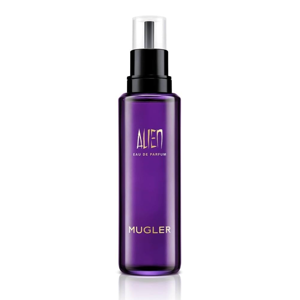 Mugler Alien Eau de Parfum, Refillable Womens Perfume, Iconic Woody Floral Fragrance with Sensual Jasmine Sambac, Cashmeran Wood, Enveloping White Amber, (Full Size, Refill or Gift set)
