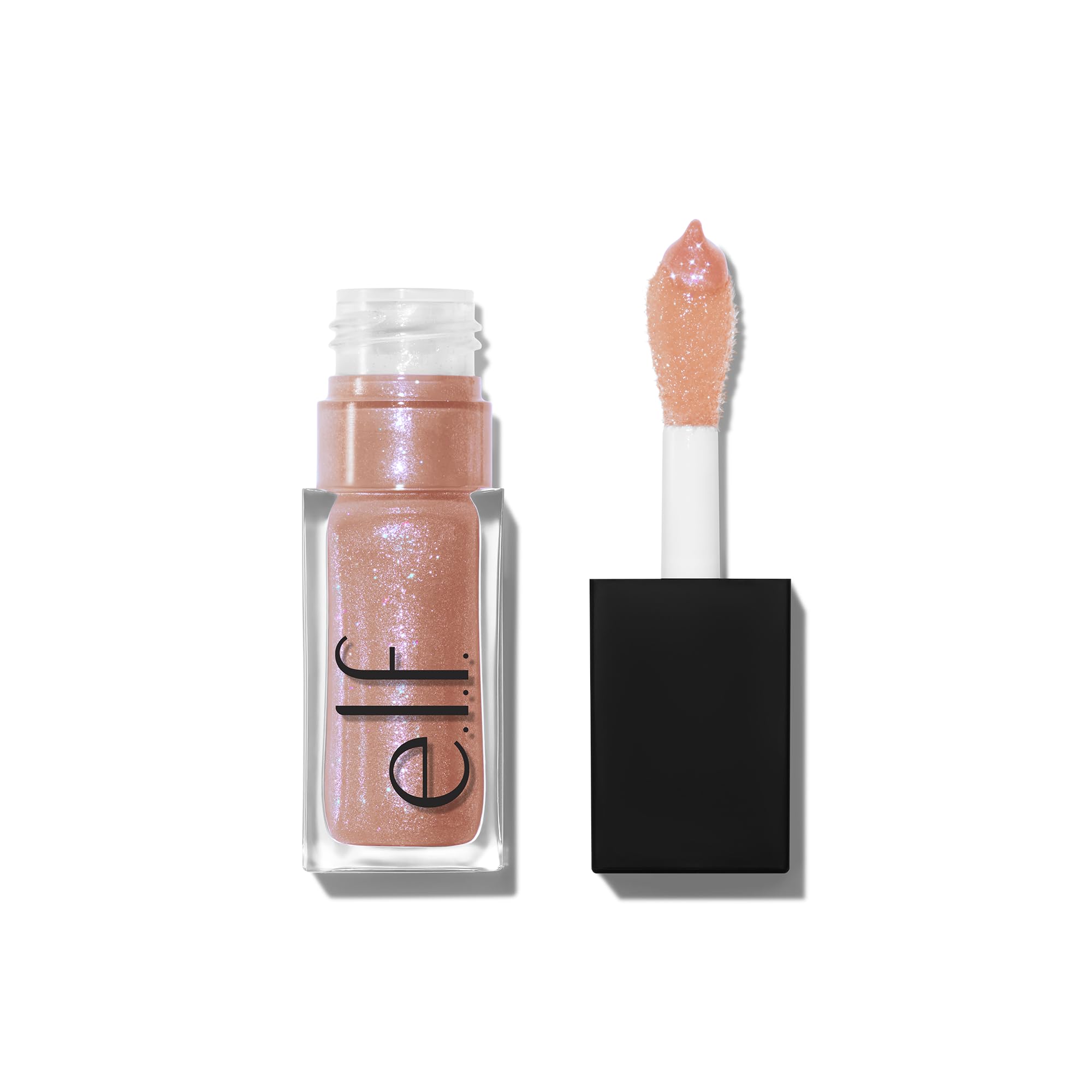 e.l.f. Glow Reviver Lip Oil, Nourishing and Hydrating with High-Shine Glimmer Finish & Sheer Wash of colour, Minty Scent, Non-Sticky, Vegan & Cruelty-free, Super-neutral