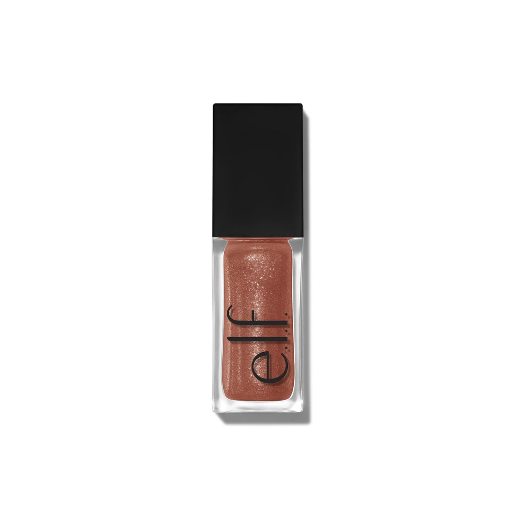 e.l.f. Glow Reviver Lip Oil, Nourishing and Hydrating with High-Shine Glimmer Finish & Sheer Wash of colour, Minty Scent, Non-Sticky, Vegan & Cruelty-free, Super-neutral