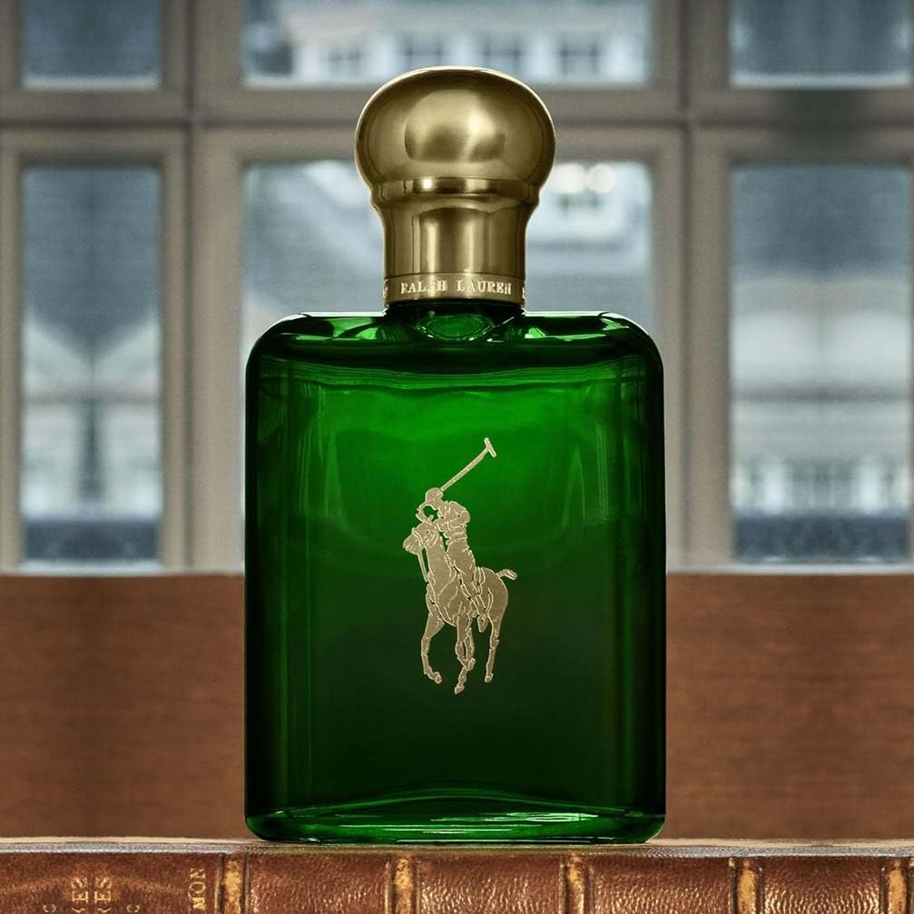 Ralph Lauren Polo Eau de Toilette, Men's Aftershave, Woody Spicy Masculine Scent with Pine, Leather, Tobacco Absolute, Basil, Patchouli, Classic Timeless Style