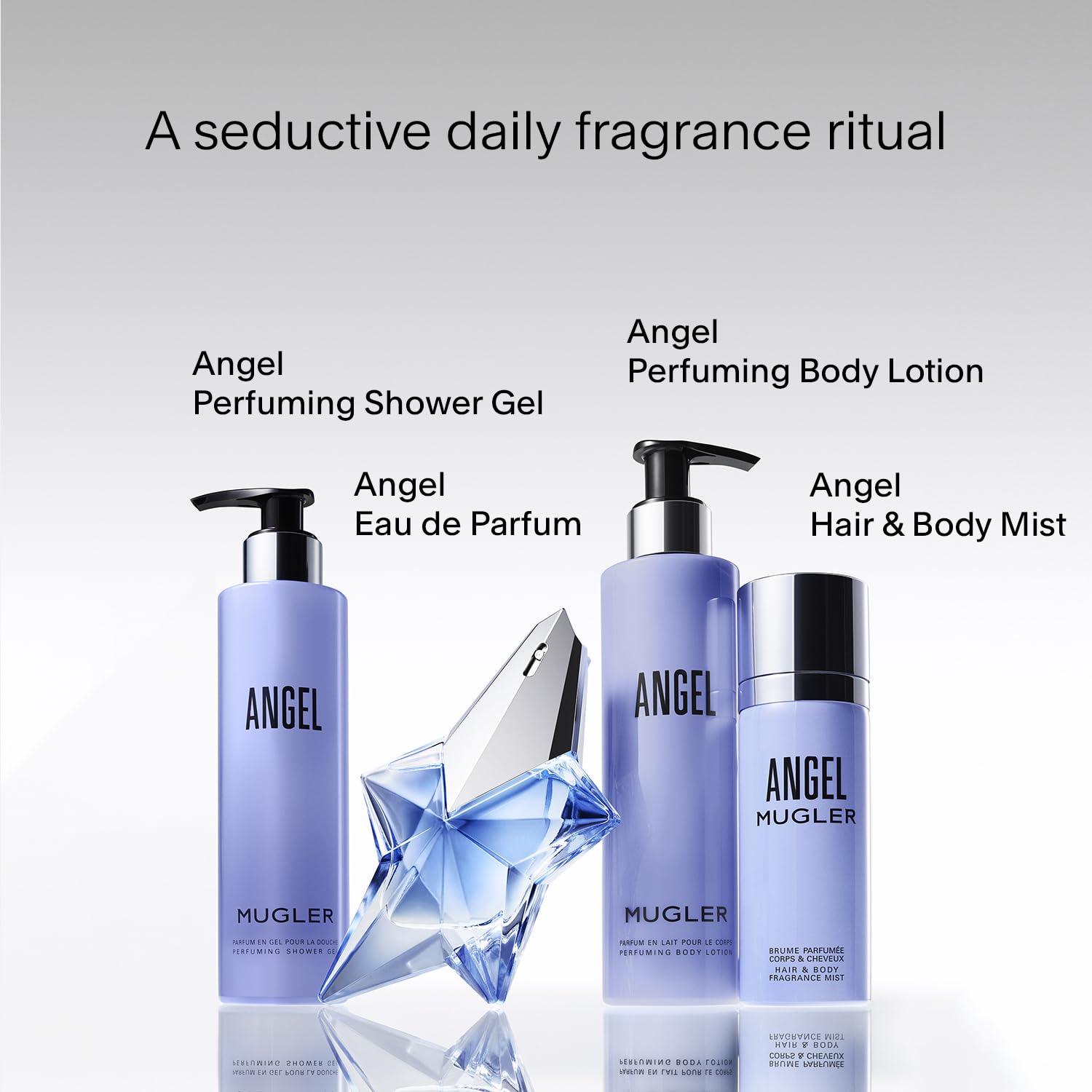 Mugler Angel Eau de Parfum, Iconic Ambery Gourmand Perfume for Women with Bergamot, Praline, Patchouli, Vanilla, Refillable Star Bottle, Bold Sensual Fragrance, (Full Size, Refill or Gift set)