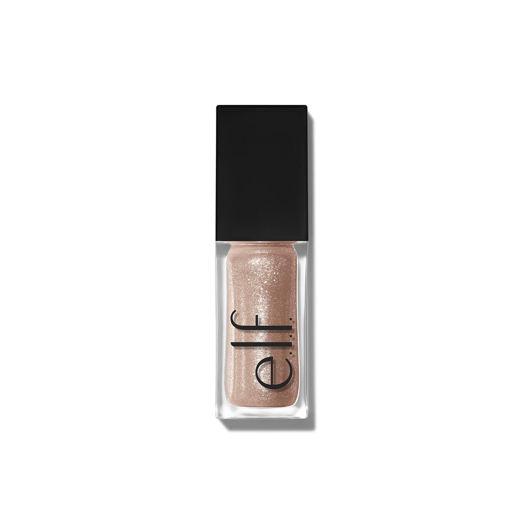 e.l.f. Glow Reviver Lip Oil, Nourishing and Hydrating with High-Shine Glimmer Finish & Sheer Wash of colour, Minty Scent, Non-Sticky, Vegan & Cruelty-free, Super-neutral