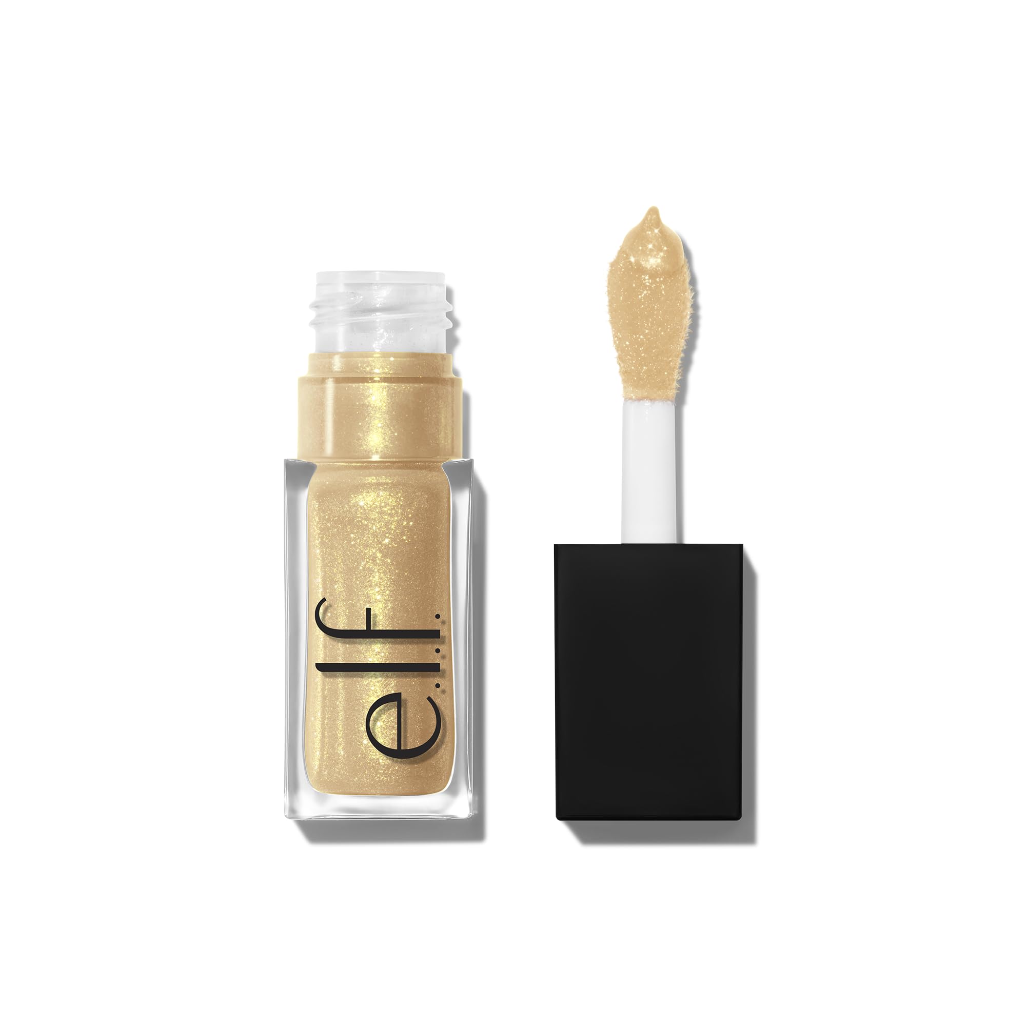 e.l.f. Glow Reviver Lip Oil, Nourishing and Hydrating with High-Shine Glimmer Finish & Sheer Wash of colour, Minty Scent, Non-Sticky, Vegan & Cruelty-free, Super-neutral
