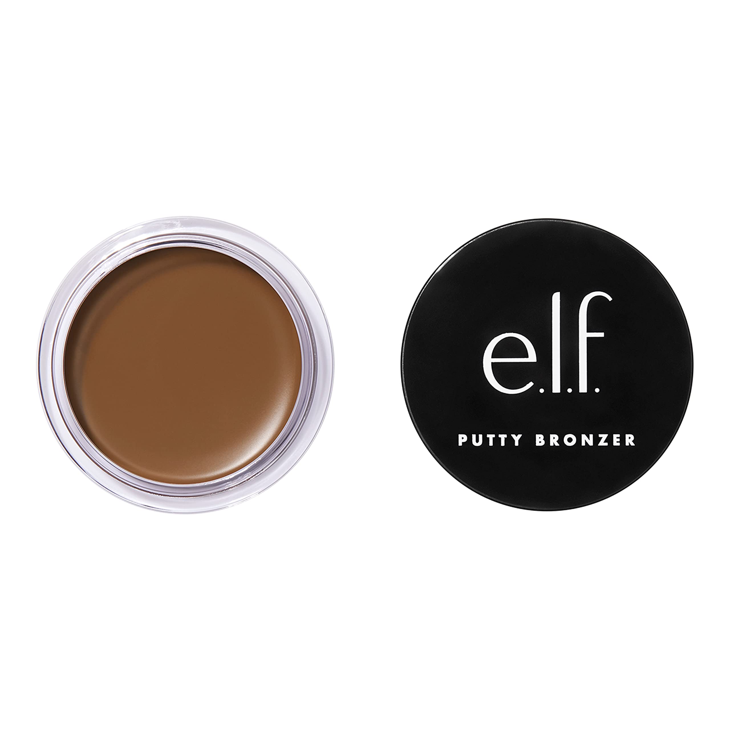 e.l.f. Putty Bronzer, Creamy & Highly Pigmented Formula, Creates a Long-Lasting Bronzed Glow, Infused with Argan Oil & Vitamin E, Sun Kissed, 0.35 Oz (10g)
