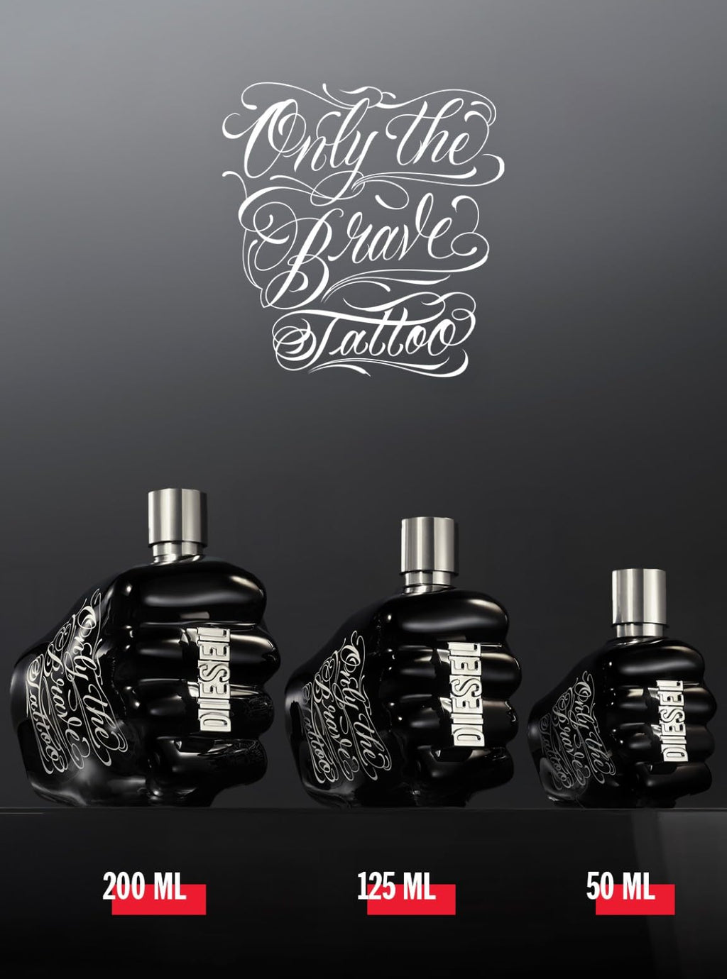 Diesel Only The Brave Tattoo, Eau de Toilette Aftershave, Woody Fragrance with Bourbon Pepper, Tobacco, Long-Lasting Spicy Masculine Scent for Men