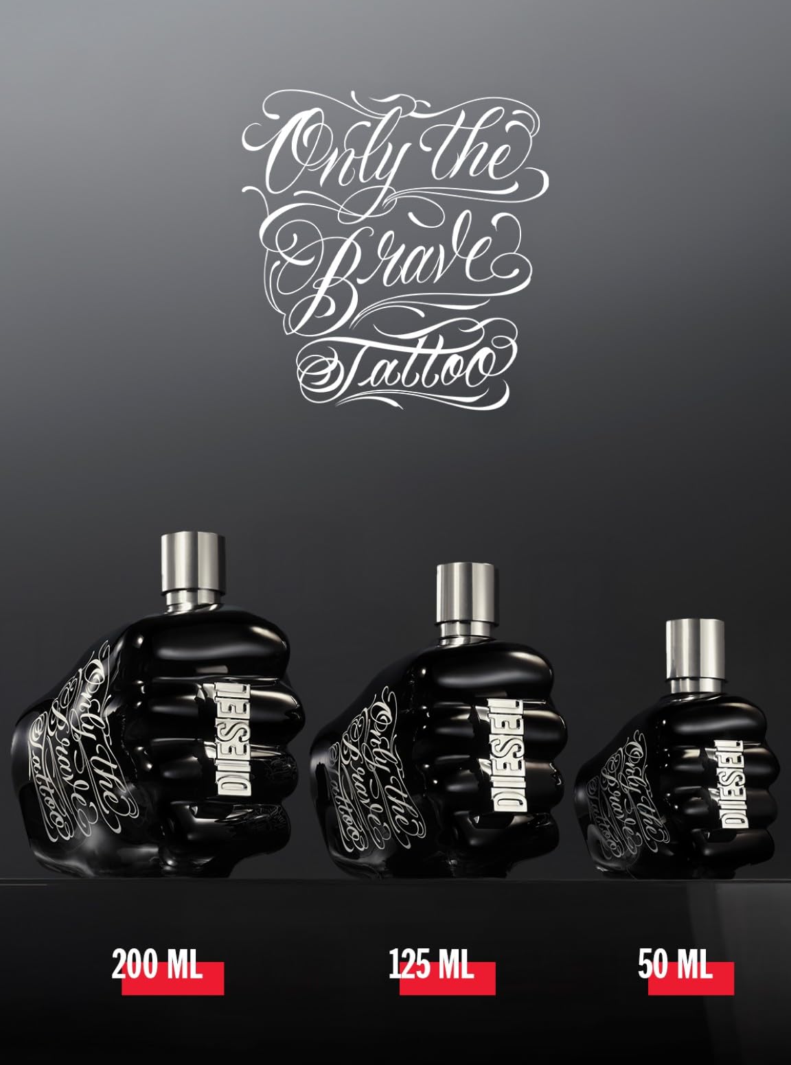 Diesel Only The Brave Tattoo, Eau de Toilette Aftershave, Woody Fragrance with Bourbon Pepper, Tobacco, Long-Lasting Spicy Masculine Scent for Men