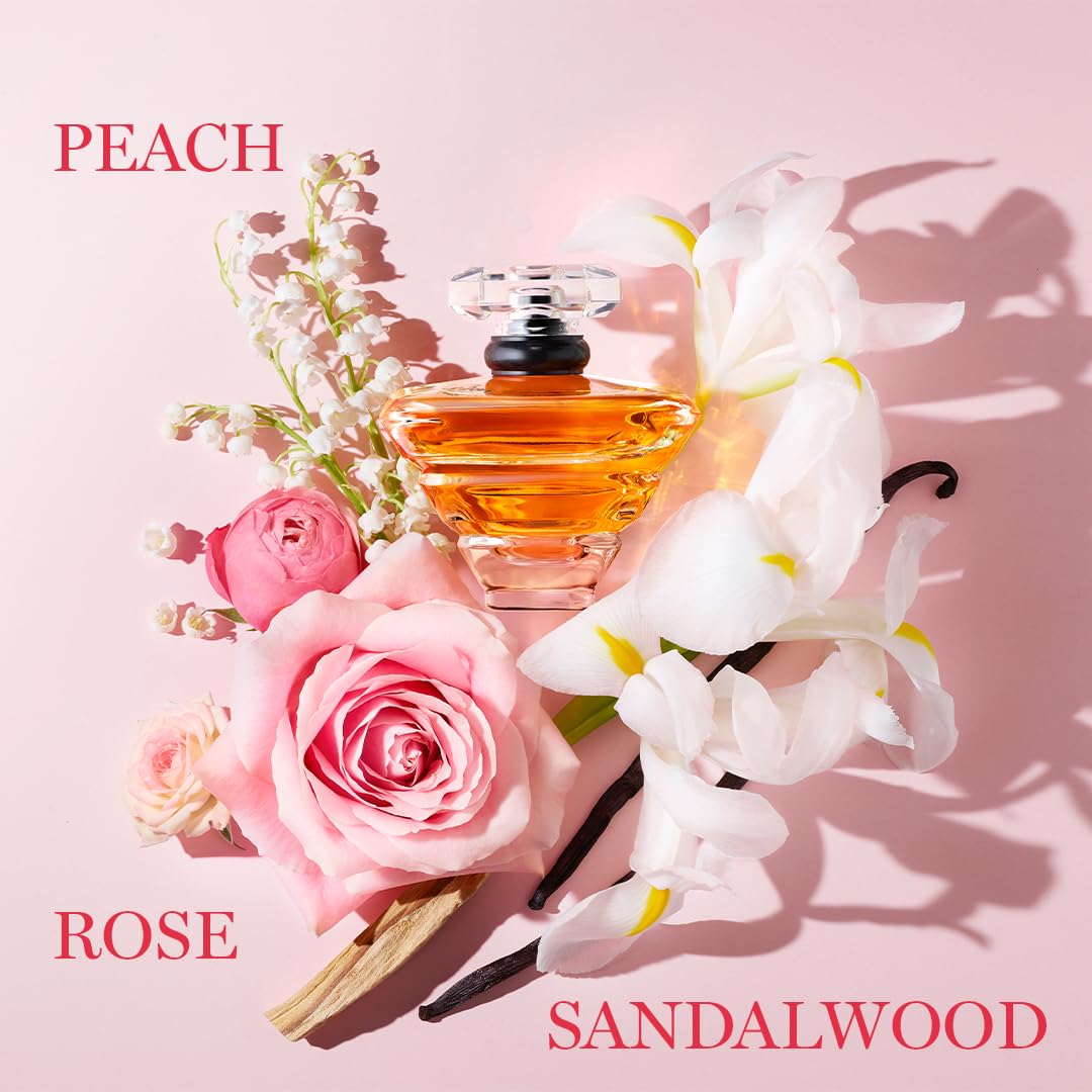 Lancôme Trésor Eau de Parfum, Elegant & Romantic Women’s Floral Ambery Fragrance with Rose, Lilac, Peach & Apricot Blossom Notes, Long-Lasting Delicate & Light Fragrance, (Full Size or Gift)