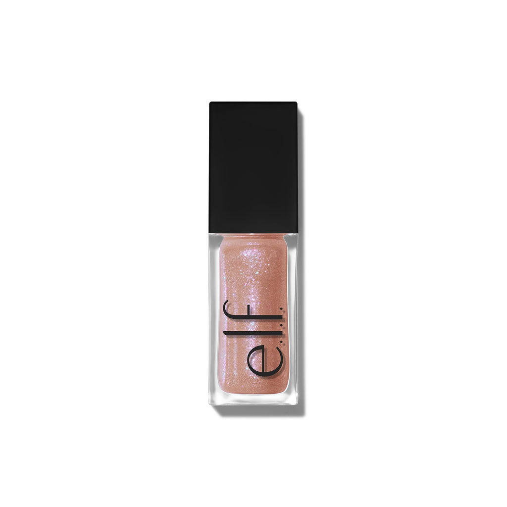 e.l.f. Glow Reviver Lip Oil, Nourishing and Hydrating with High-Shine Glimmer Finish & Sheer Wash of colour, Minty Scent, Non-Sticky, Vegan & Cruelty-free, Super-neutral