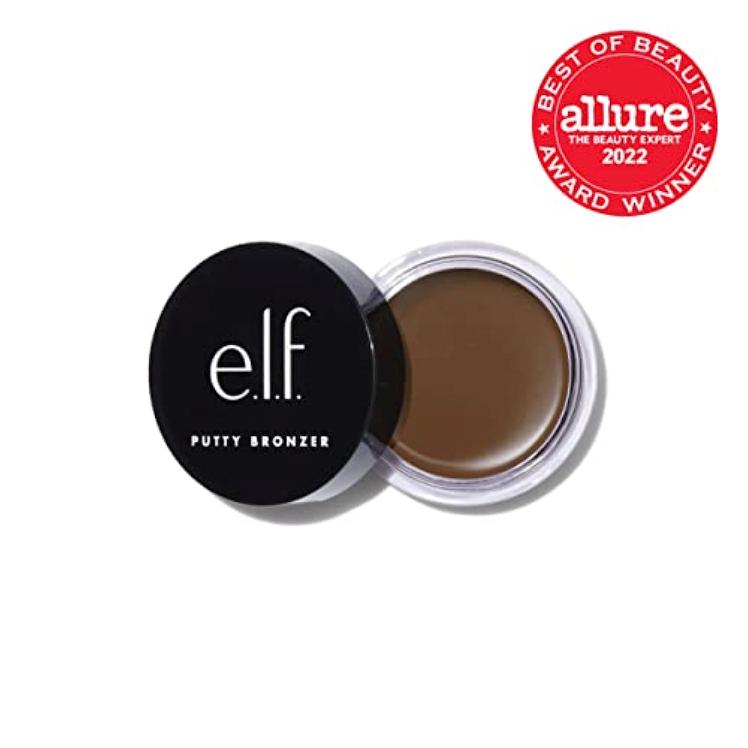 e.l.f. Putty Bronzer, Creamy & Highly Pigmented Formula, Creates a Long-Lasting Bronzed Glow, Infused with Argan Oil & Vitamin E, Sun Kissed, 0.35 Oz (10g)