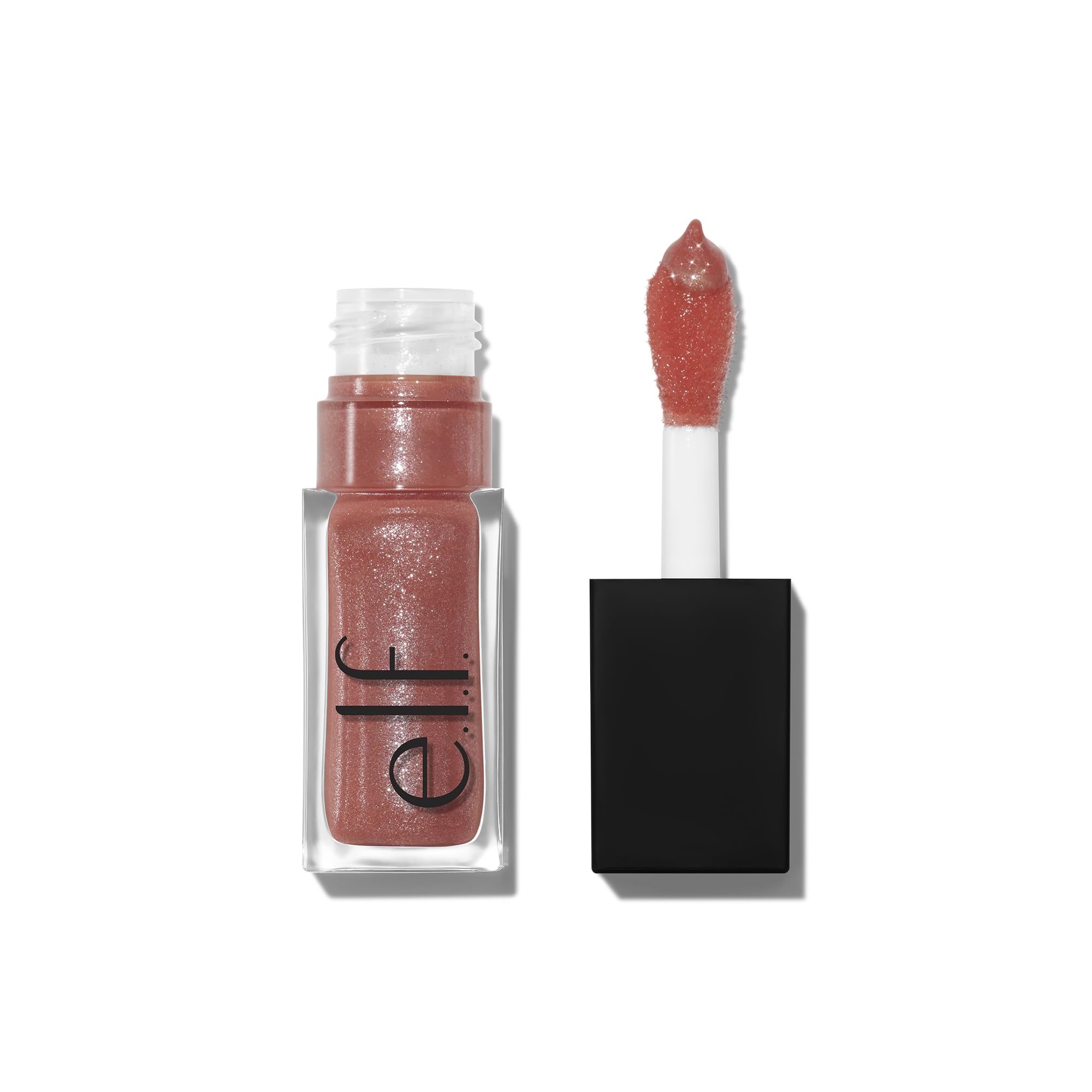 e.l.f. Glow Reviver Lip Oil, Nourishing and Hydrating with High-Shine Glimmer Finish & Sheer Wash of colour, Minty Scent, Non-Sticky, Vegan & Cruelty-free, Super-neutral