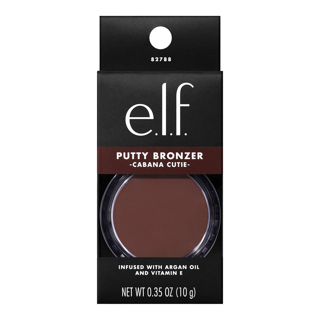 e.l.f. Putty Bronzer, Creamy & Highly Pigmented Formula, Creates a Long-Lasting Bronzed Glow, Infused with Argan Oil & Vitamin E, Sun Kissed, 0.35 Oz (10g)