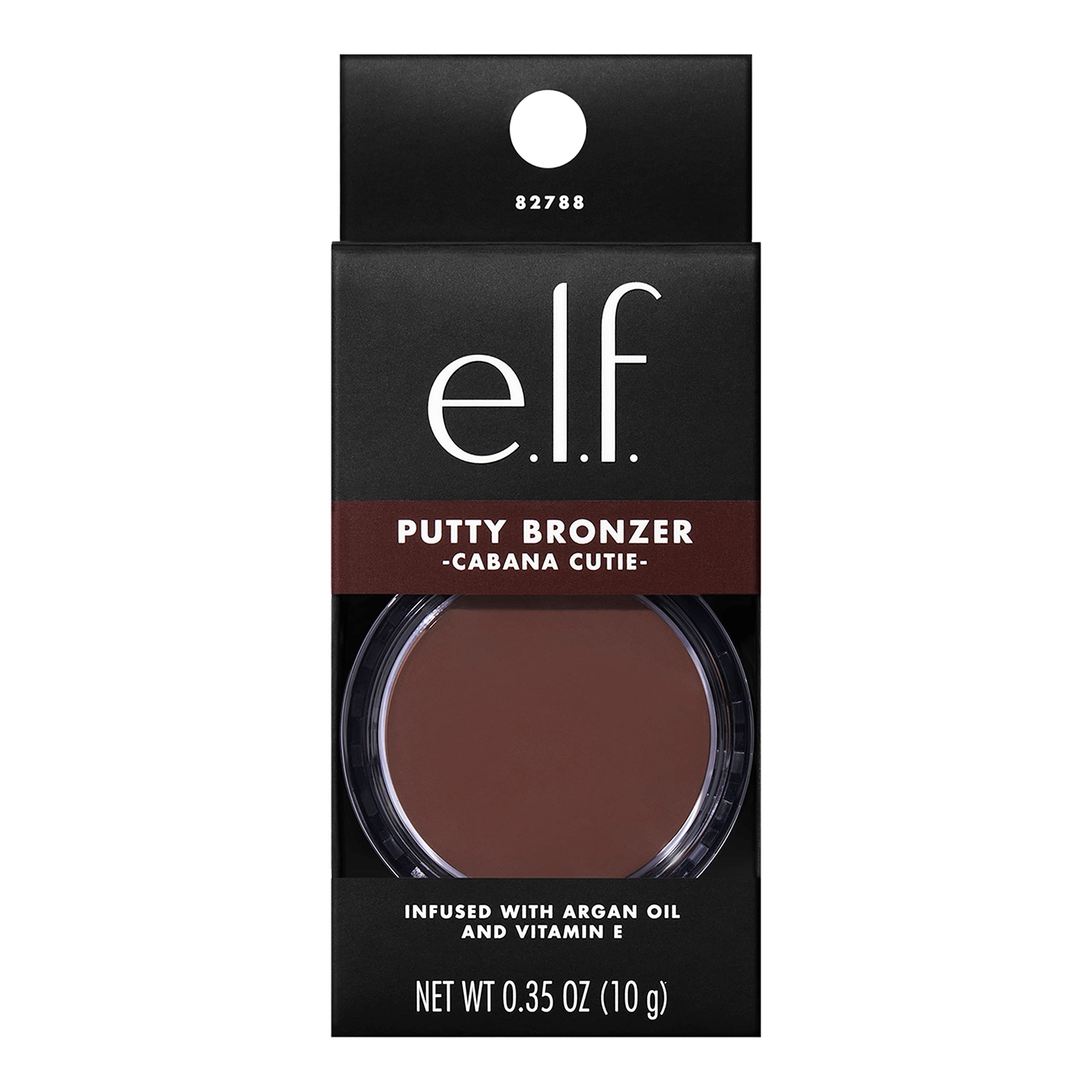 e.l.f. Putty Bronzer, Creamy & Highly Pigmented Formula, Creates a Long-Lasting Bronzed Glow, Infused with Argan Oil & Vitamin E, Sun Kissed, 0.35 Oz (10g)