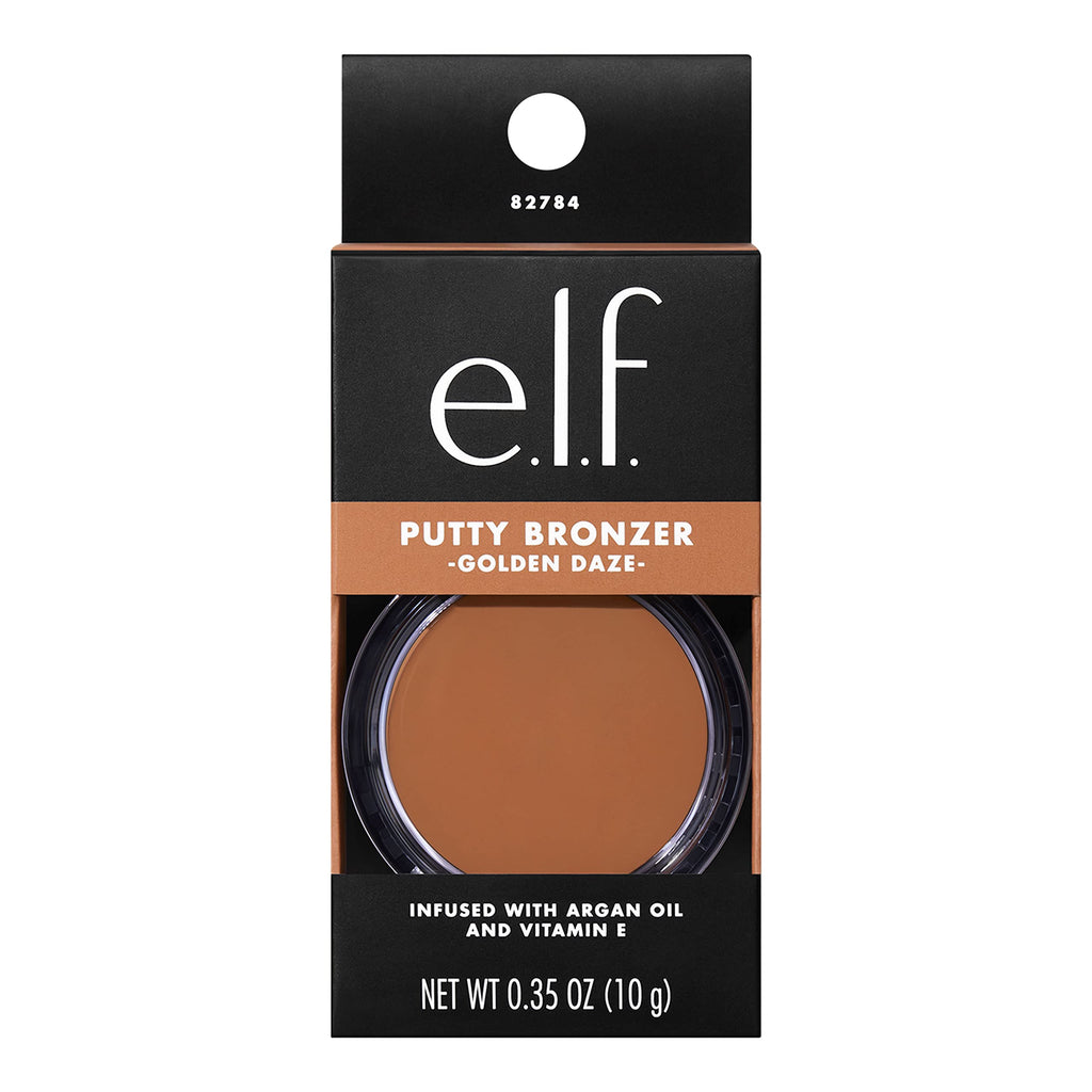 e.l.f. Putty Bronzer, Creamy & Highly Pigmented Formula, Creates a Long-Lasting Bronzed Glow, Infused with Argan Oil & Vitamin E, Sun Kissed, 0.35 Oz (10g)