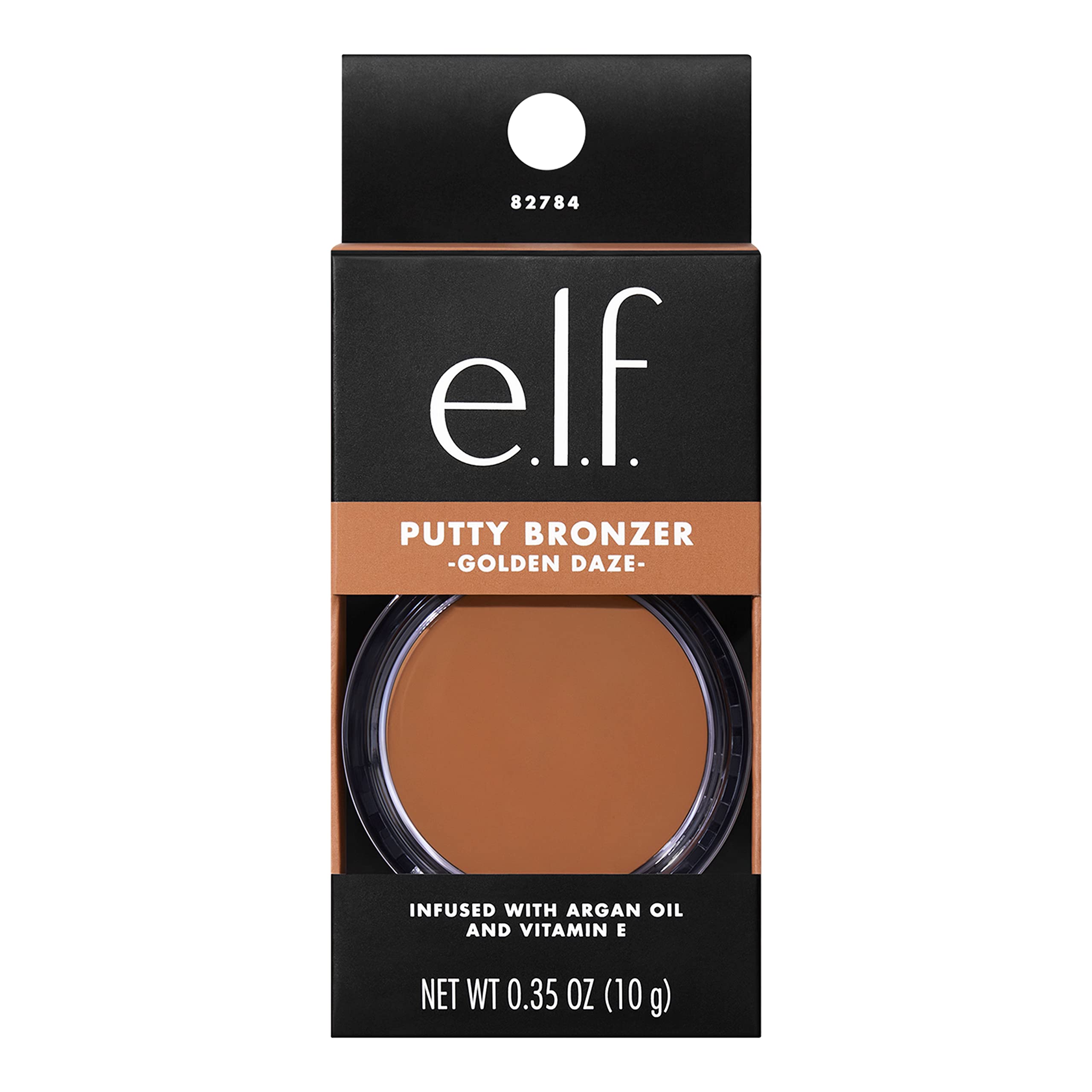e.l.f. Putty Bronzer, Creamy & Highly Pigmented Formula, Creates a Long-Lasting Bronzed Glow, Infused with Argan Oil & Vitamin E, Sun Kissed, 0.35 Oz (10g)