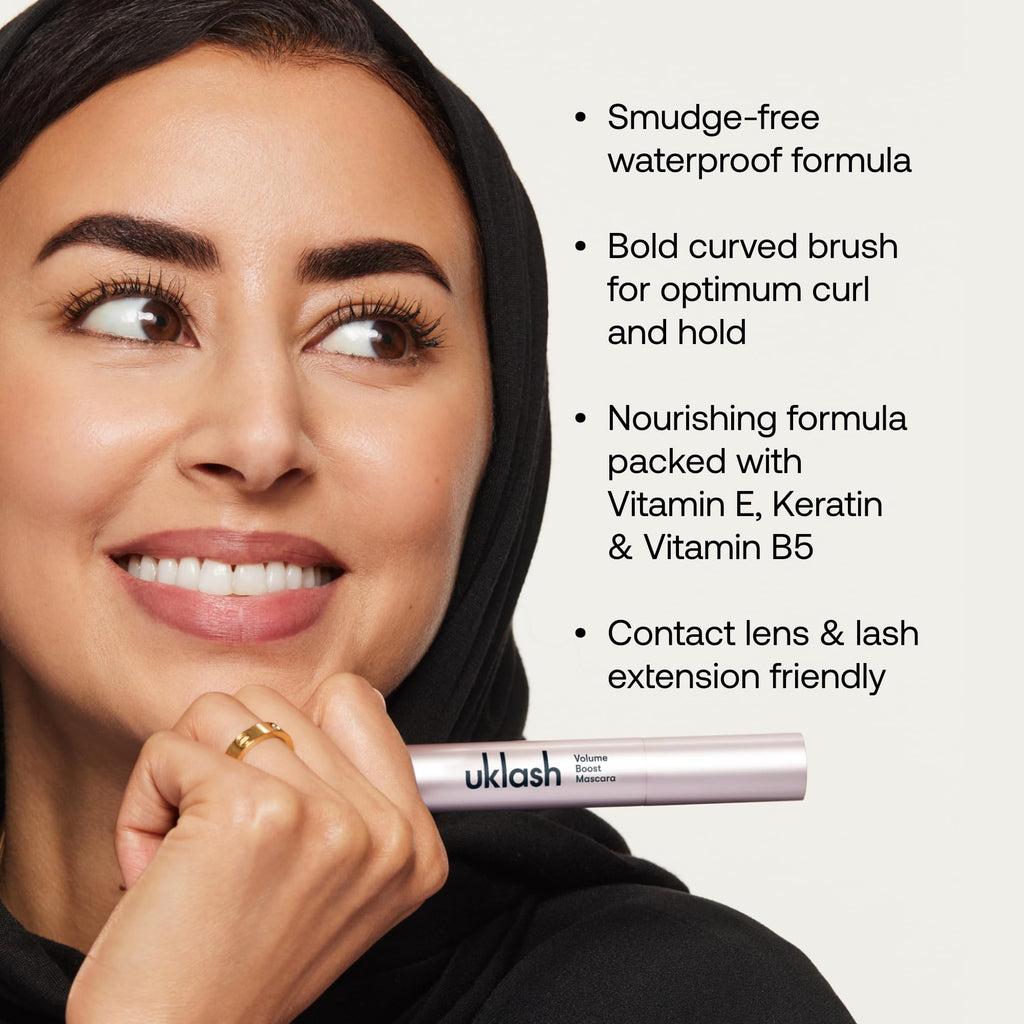 UKLASH Lengthening Mascara (Mascara) - Black, Extra-Black Pigmented, Water-Resistant, Vegan-Friendly, Paraben-Free, Cruelty-Free, Lengthening Formula with Double-Sided Silicone Wand