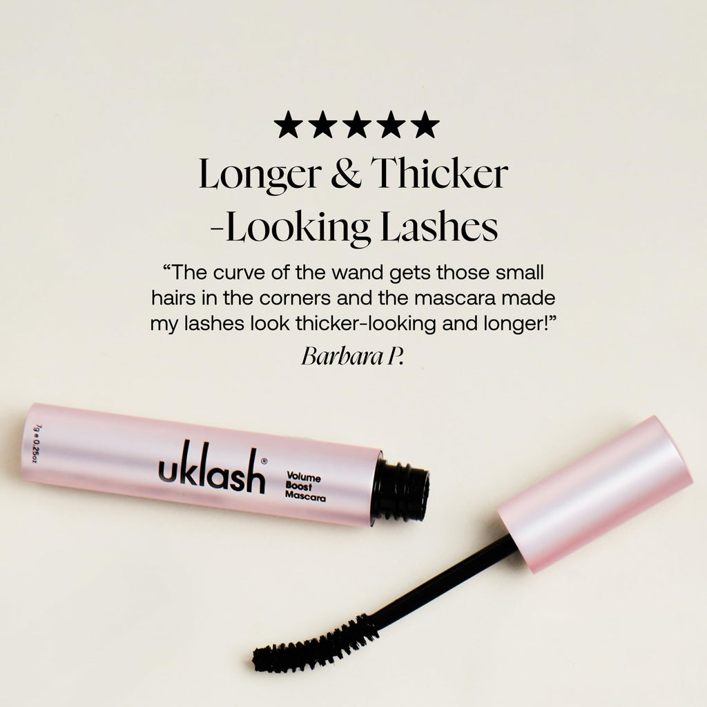 UKLASH Lengthening Mascara (Mascara) - Black, Extra-Black Pigmented, Water-Resistant, Vegan-Friendly, Paraben-Free, Cruelty-Free, Lengthening Formula with Double-Sided Silicone Wand