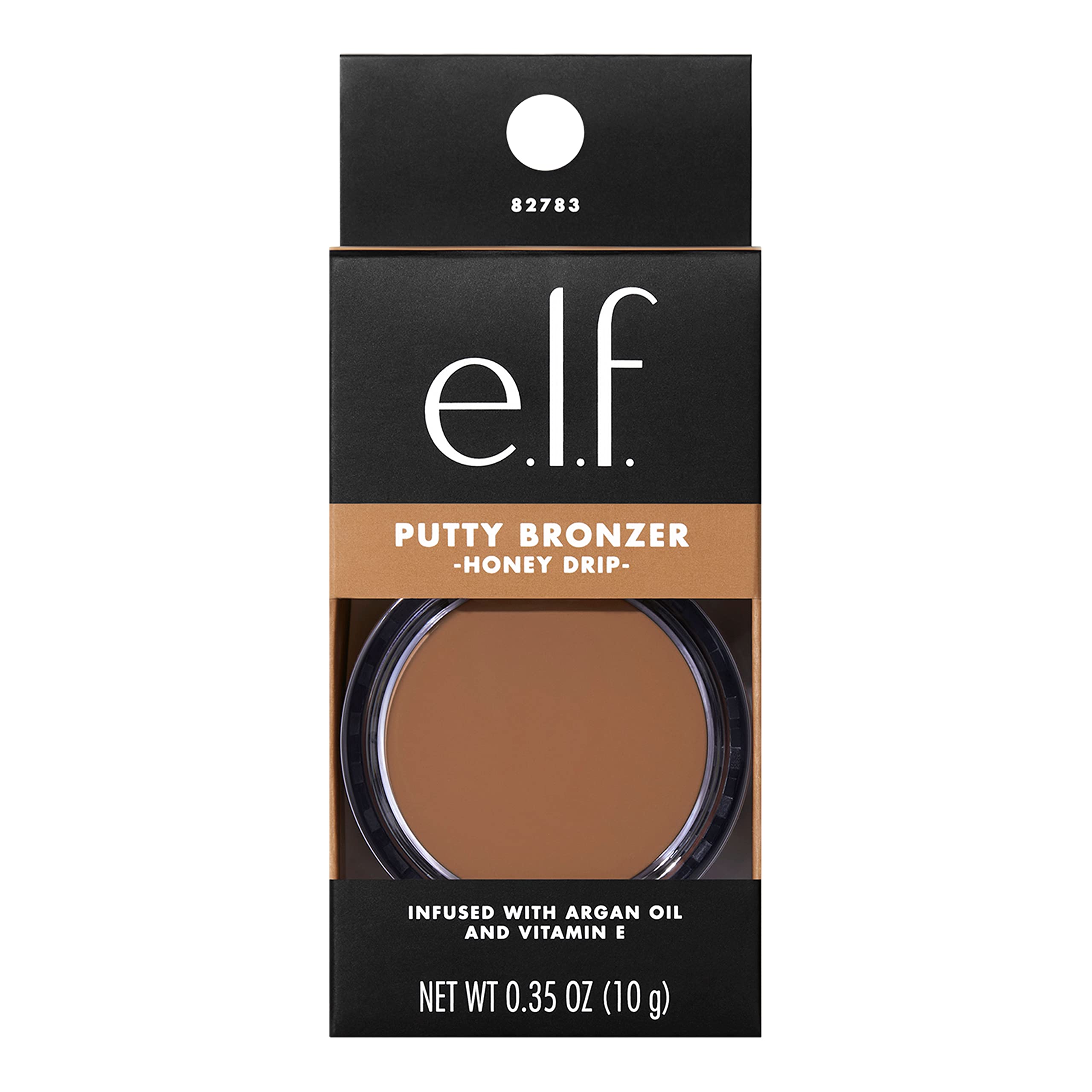 e.l.f. Putty Bronzer, Creamy & Highly Pigmented Formula, Creates a Long-Lasting Bronzed Glow, Infused with Argan Oil & Vitamin E, Sun Kissed, 0.35 Oz (10g)