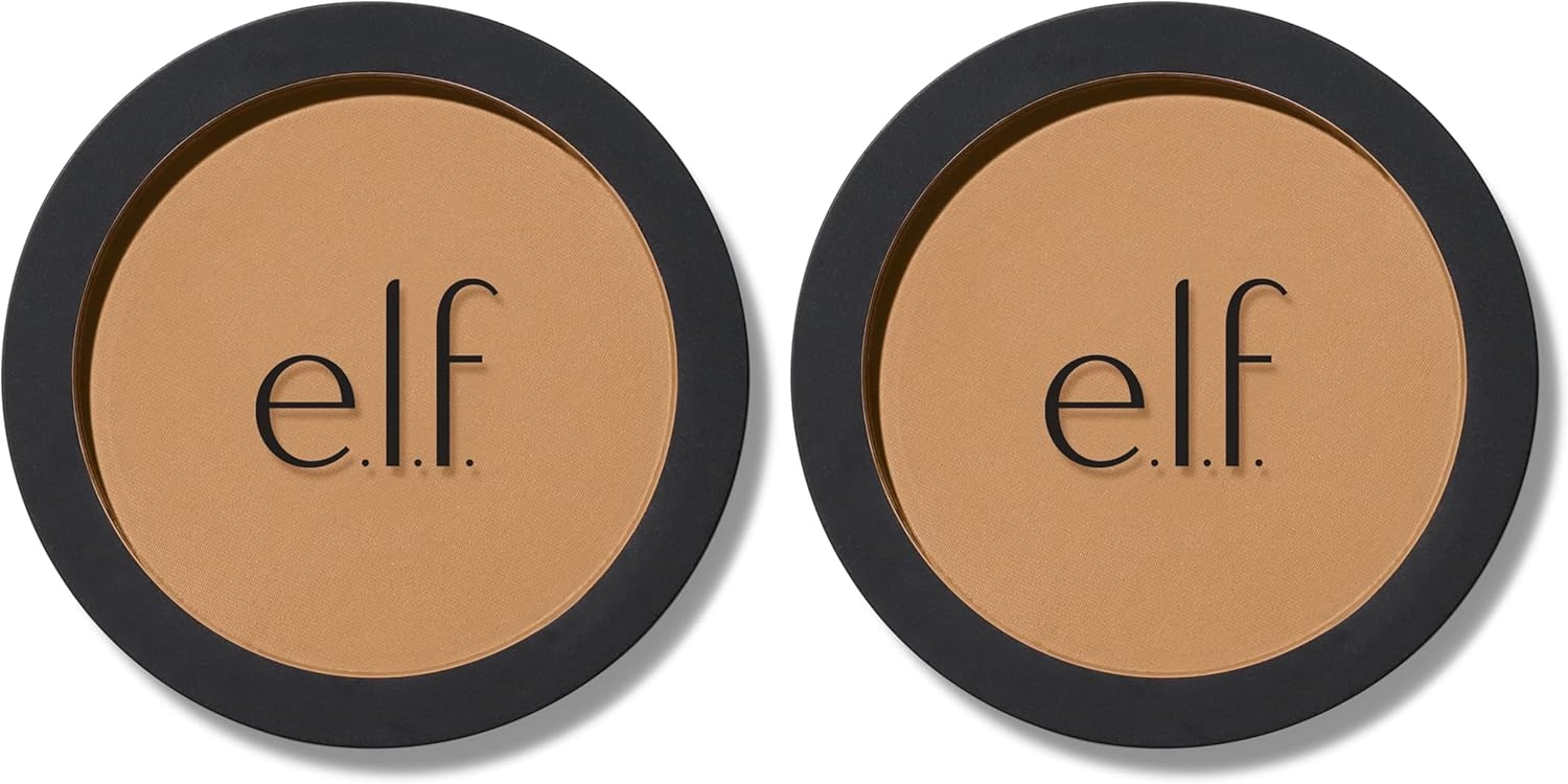 e.l.f. Primer-Infused Bronzer, Long-Lasting & Budge-Free Makeup, Lightweight & Buildable, Smooth & Easy Application, Vegan & Cruelty-Free, Sun-Soaked