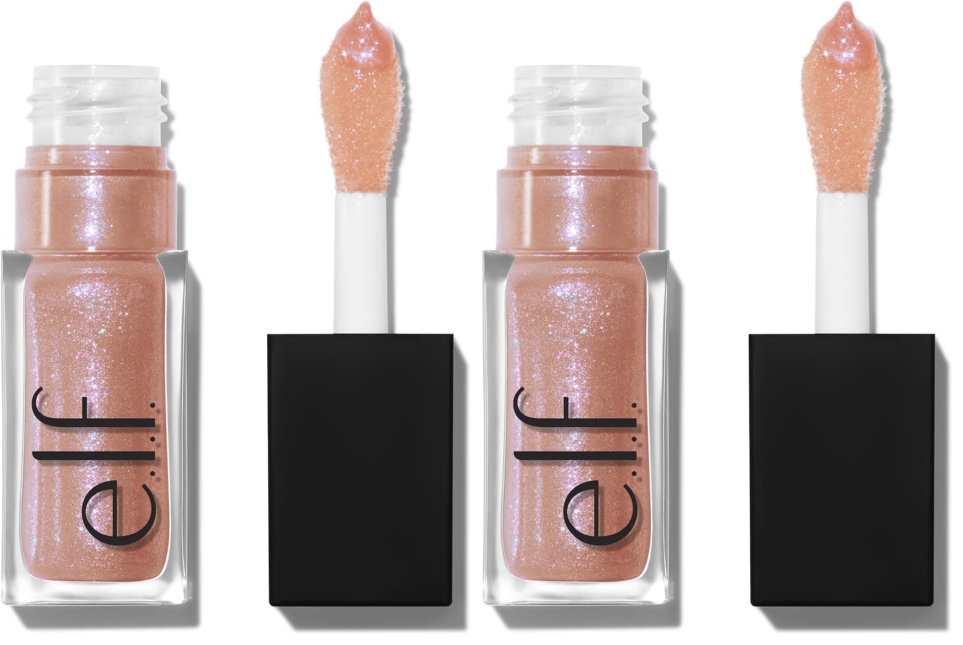 e.l.f. Glow Reviver Lip Oil, Nourishing and Hydrating with High-Shine Glimmer Finish & Sheer Wash of colour, Minty Scent, Non-Sticky, Vegan & Cruelty-free, Super-neutral