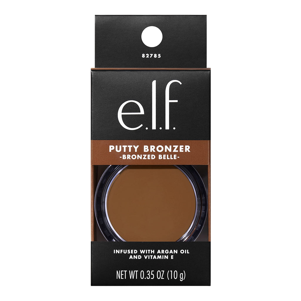 e.l.f. Putty Bronzer, Creamy & Highly Pigmented Formula, Creates a Long-Lasting Bronzed Glow, Infused with Argan Oil & Vitamin E, Sun Kissed, 0.35 Oz (10g)
