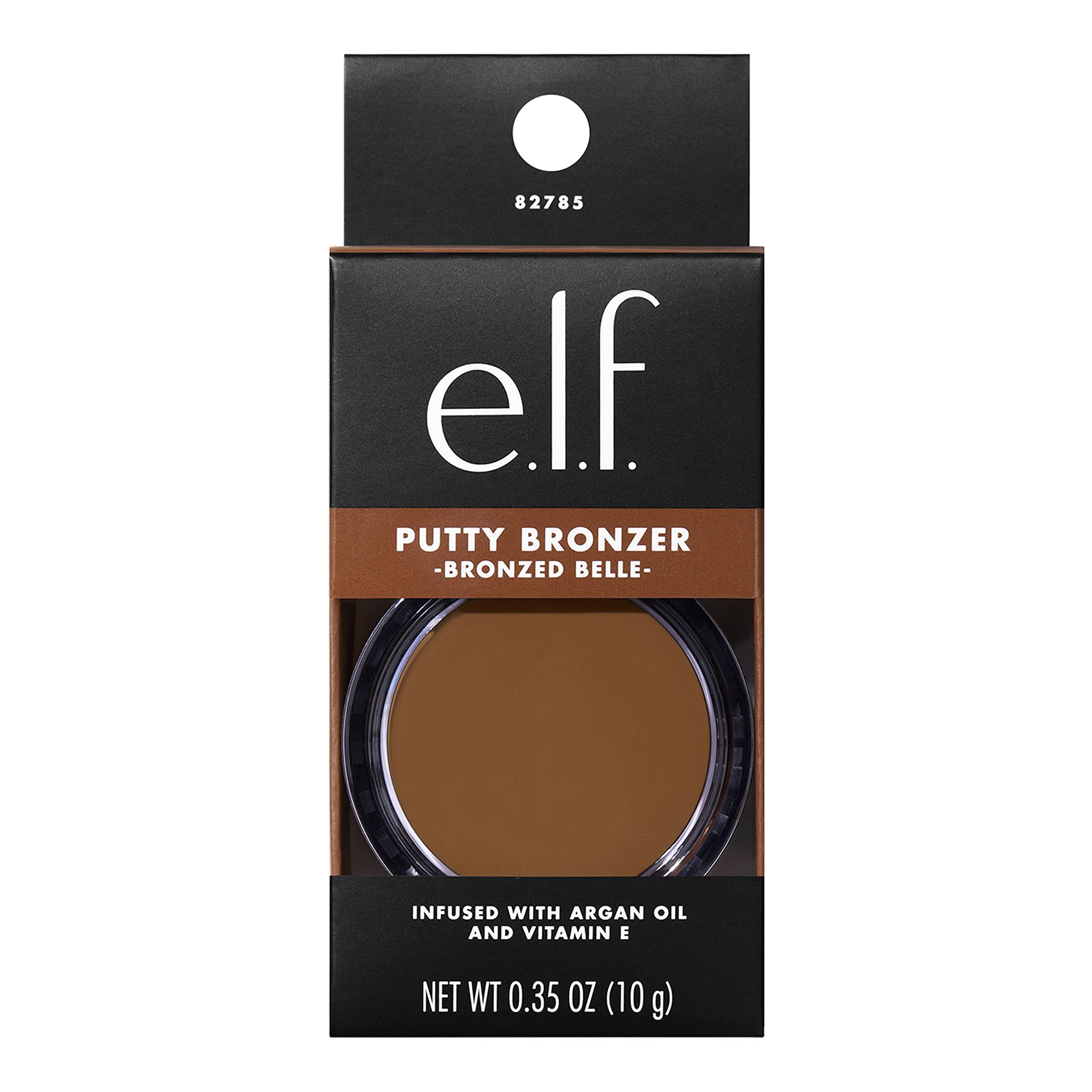 e.l.f. Putty Bronzer, Creamy & Highly Pigmented Formula, Creates a Long-Lasting Bronzed Glow, Infused with Argan Oil & Vitamin E, Sun Kissed, 0.35 Oz (10g)