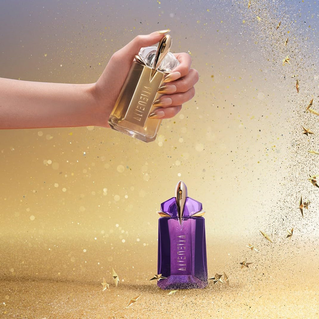 Mugler Alien Eau de Parfum, Refillable Womens Perfume, Iconic Woody Floral Fragrance with Sensual Jasmine Sambac, Cashmeran Wood, Enveloping White Amber, (Full Size, Refill or Gift set)