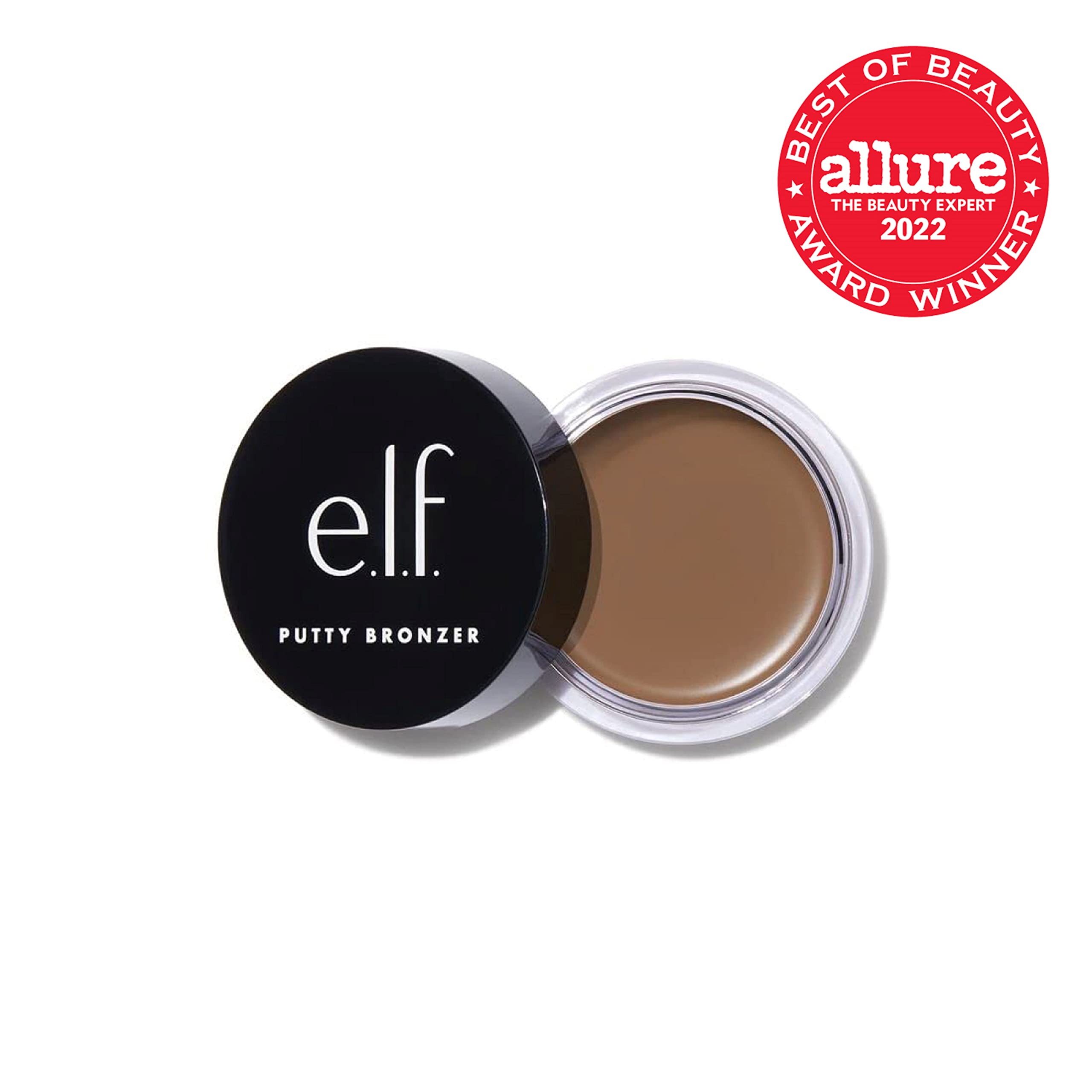 e.l.f. Putty Bronzer, Creamy & Highly Pigmented Formula, Creates a Long-Lasting Bronzed Glow, Infused with Argan Oil & Vitamin E, Sun Kissed, 0.35 Oz (10g)
