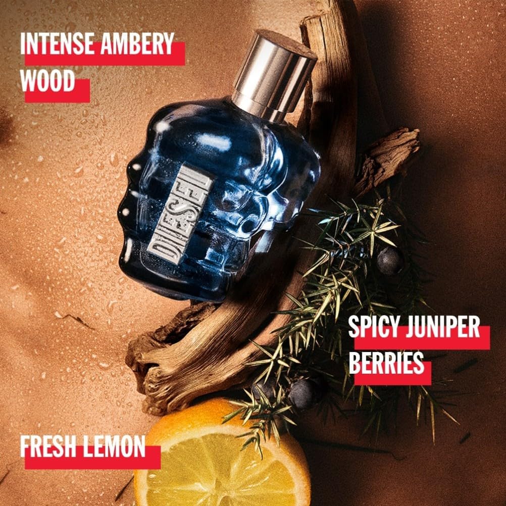 Diesel Sound of The Brave Eau de Toilette for Men, Fresh Spicy Fragrance with Vibrating Bison Grass, Refreshing Spices and Warm Amber Woods, Sensual Long Lasting Masculine Aftershave, 50ml