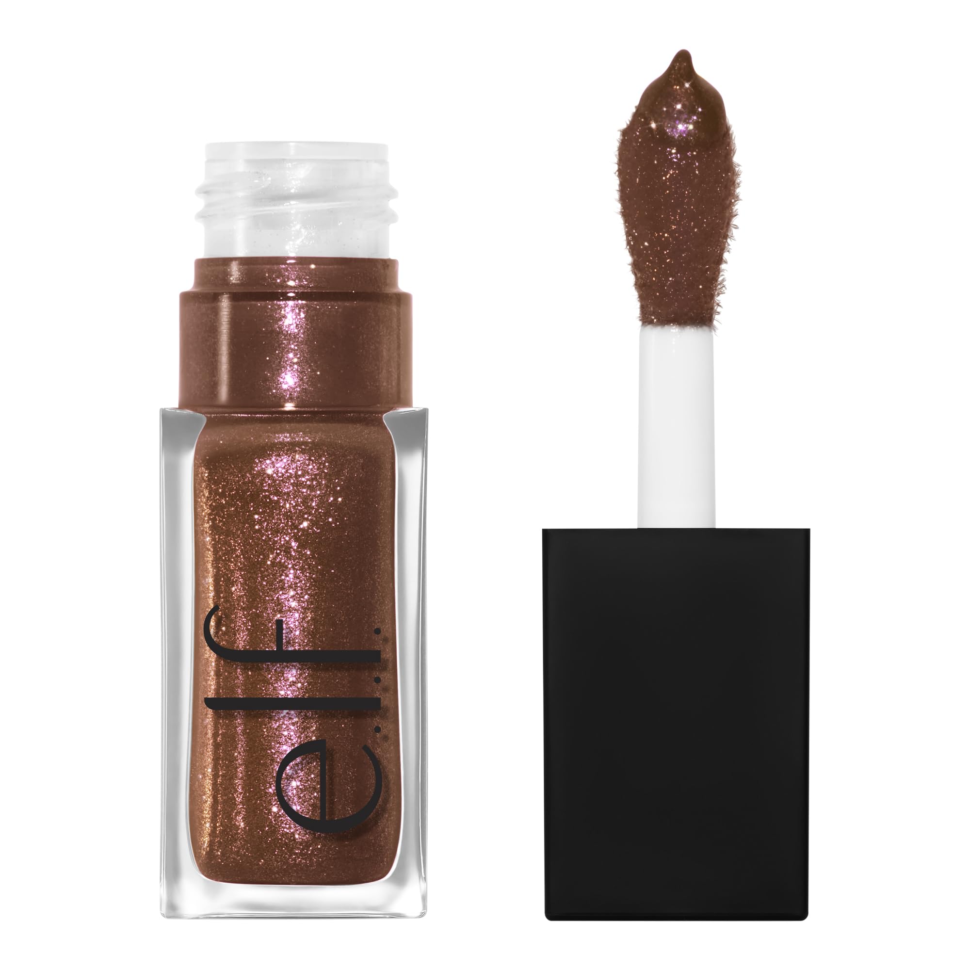 e.l.f. Glow Reviver Lip Oil, Nourishing and Hydrating with High-Shine Glimmer Finish & Sheer Wash of colour, Minty Scent, Non-Sticky, Vegan & Cruelty-free, Super-neutral