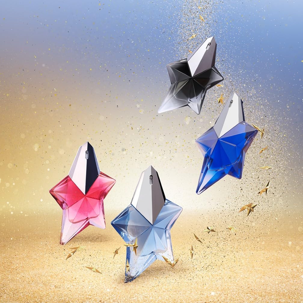 Mugler Angel Eau de Parfum, Iconic Ambery Gourmand Perfume for Women with Bergamot, Praline, Patchouli, Vanilla, Refillable Star Bottle, Bold Sensual Fragrance, (Full Size, Refill or Gift set)