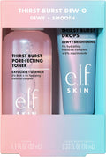 e.l.f. SKIN Thirst Burst Dew-O, Travel-Sized Skincare Set, Exfoliating Facial Toner & Hydrating Serum Drops, Gives Skin a Dewy, Bouncy Glow, Vegan & Cruelty-Free