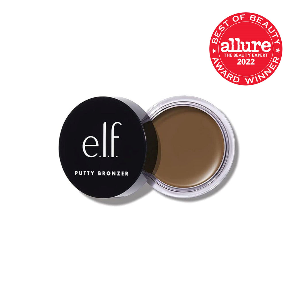 e.l.f. Putty Bronzer, Creamy & Highly Pigmented Formula, Creates a Long-Lasting Bronzed Glow, Infused with Argan Oil & Vitamin E, Sun Kissed, 0.35 Oz (10g)