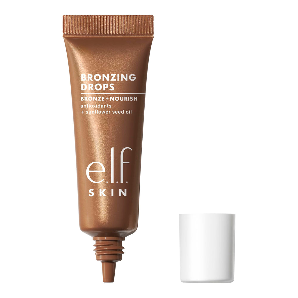 e.l.f. SKIN Bronzing Drops, Liquid Bronzer For Face & Skin, Creates A Sun-Kissed Glow, Infused With Vitamin E, Vegan & Cruelty-Free, Rose Gold