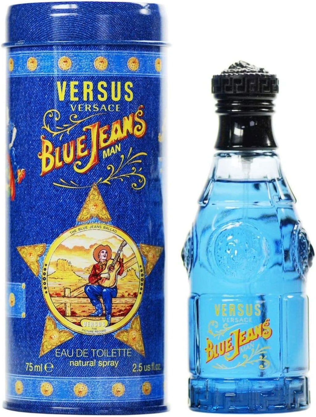 Versace Blue Jeans Eau De Toilette for Men, 75 ml (Pack of 1)