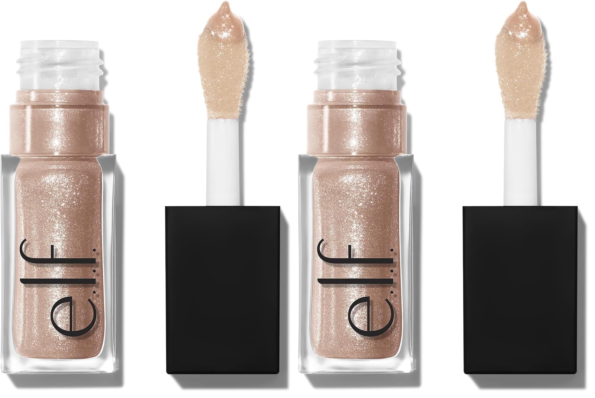 e.l.f. Glow Reviver Lip Oil, Nourishing and Hydrating with High-Shine Glimmer Finish & Sheer Wash of colour, Minty Scent, Non-Sticky, Vegan & Cruelty-free, Super-neutral