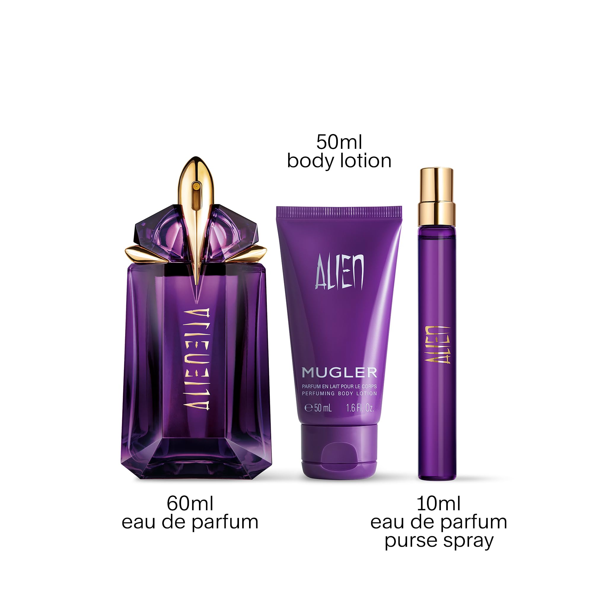 Mugler Alien Eau de Parfum, Refillable Womens Perfume, Iconic Woody Floral Fragrance with Sensual Jasmine Sambac, Cashmeran Wood, Enveloping White Amber, (Full Size, Refill or Gift set)