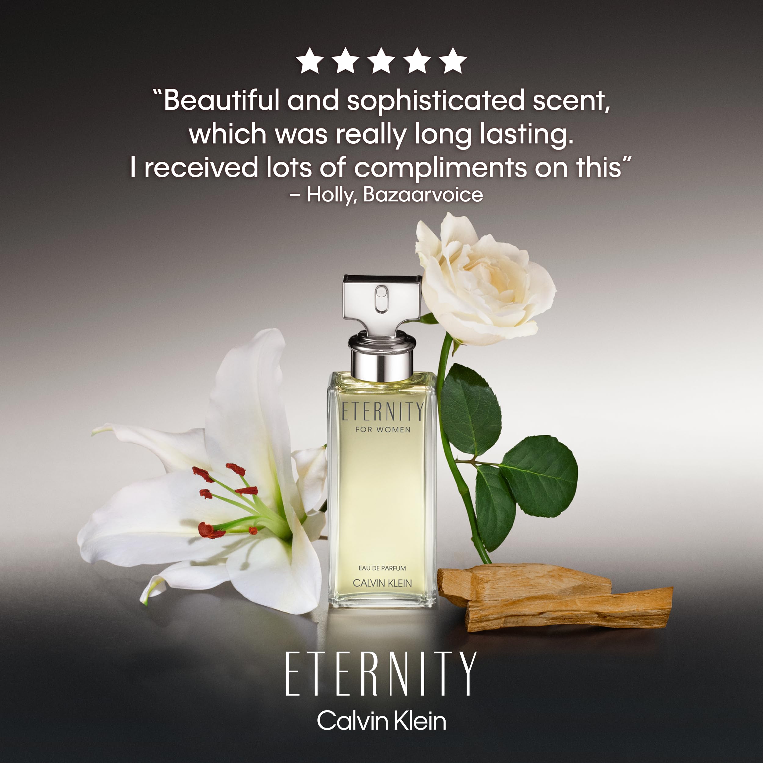 CALVIN KLEIN Eternity - Eau de Parfum for Women - Floral Fragrance with Notes of Bergamot, White Rose and Sandalwood - High Longevity