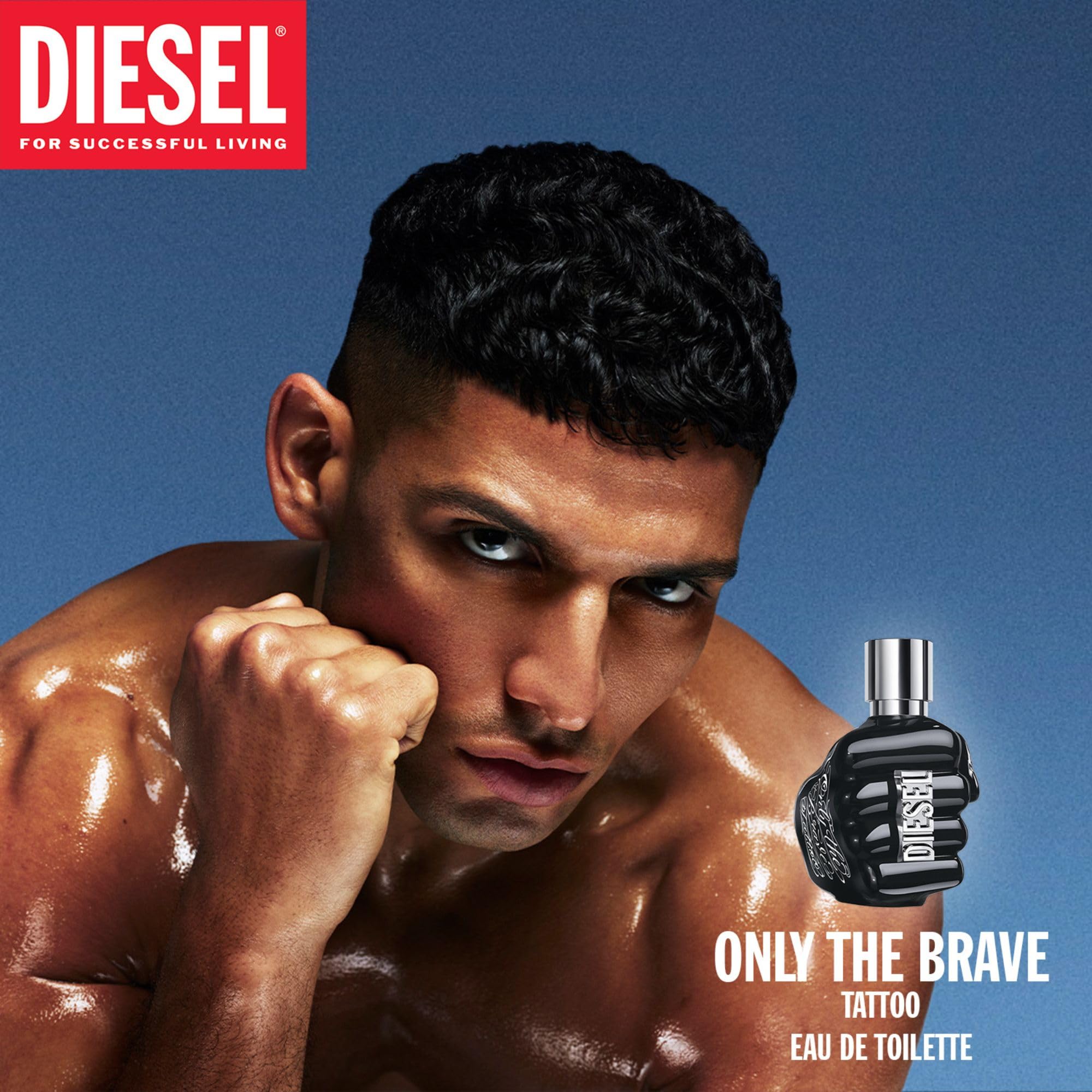 Diesel Only The Brave Tattoo, Eau de Toilette Aftershave, Woody Fragrance with Bourbon Pepper, Tobacco, Long-Lasting Spicy Masculine Scent for Men