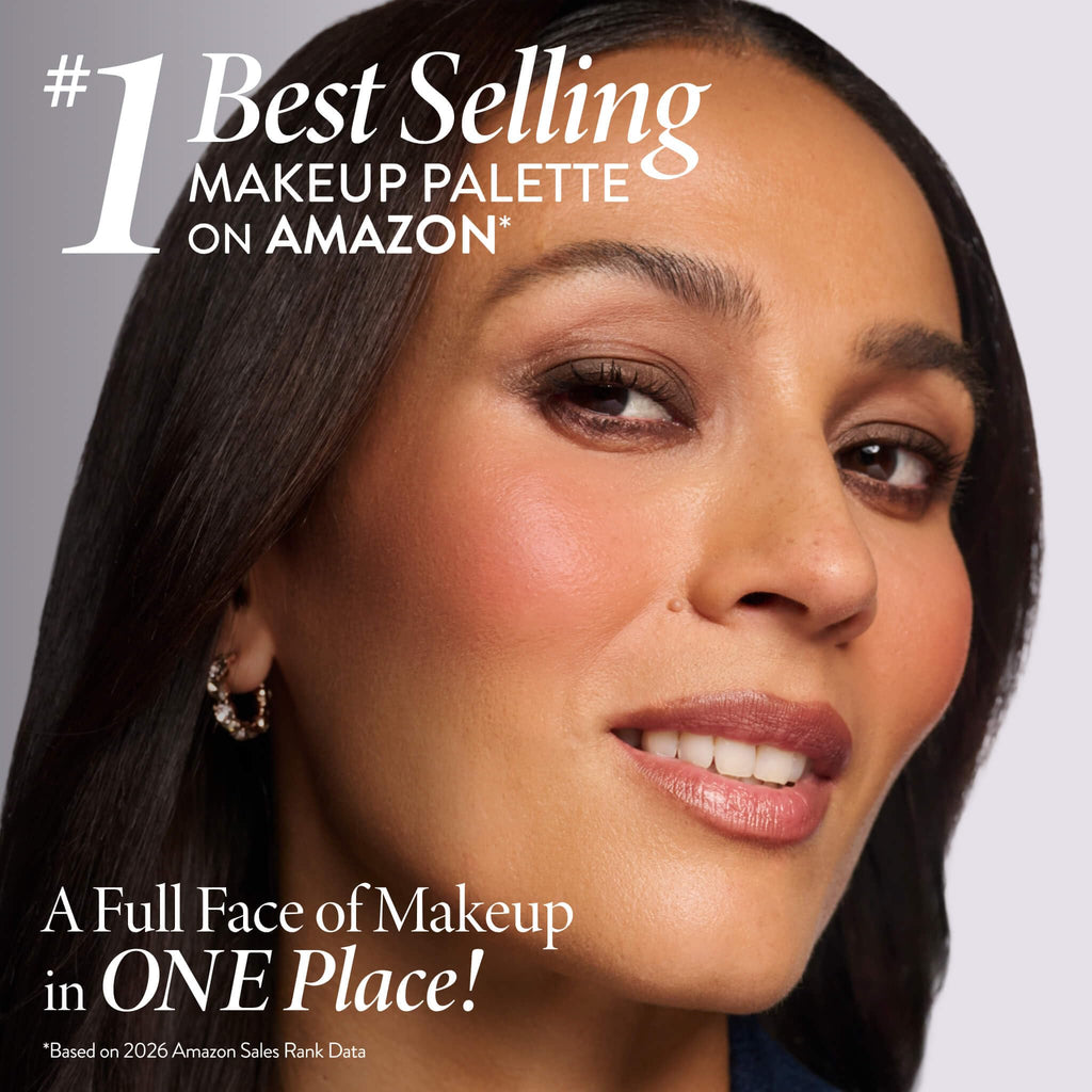 LAURA GELLER NEW YORK Baked Starter Kit - Best of the Best Full Face Palette + Baked Balance-n-Brighten Powder Foundation + Retractable Angled Kabuki Brush Set (02 Fair)