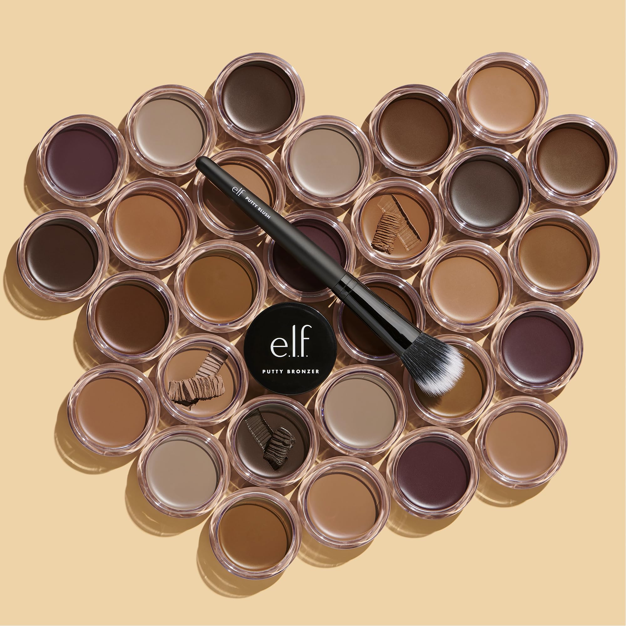 e.l.f. Putty Bronzer, Creamy & Highly Pigmented Formula, Creates a Long-Lasting Bronzed Glow, Infused with Argan Oil & Vitamin E, Sun Kissed, 0.35 Oz (10g)
