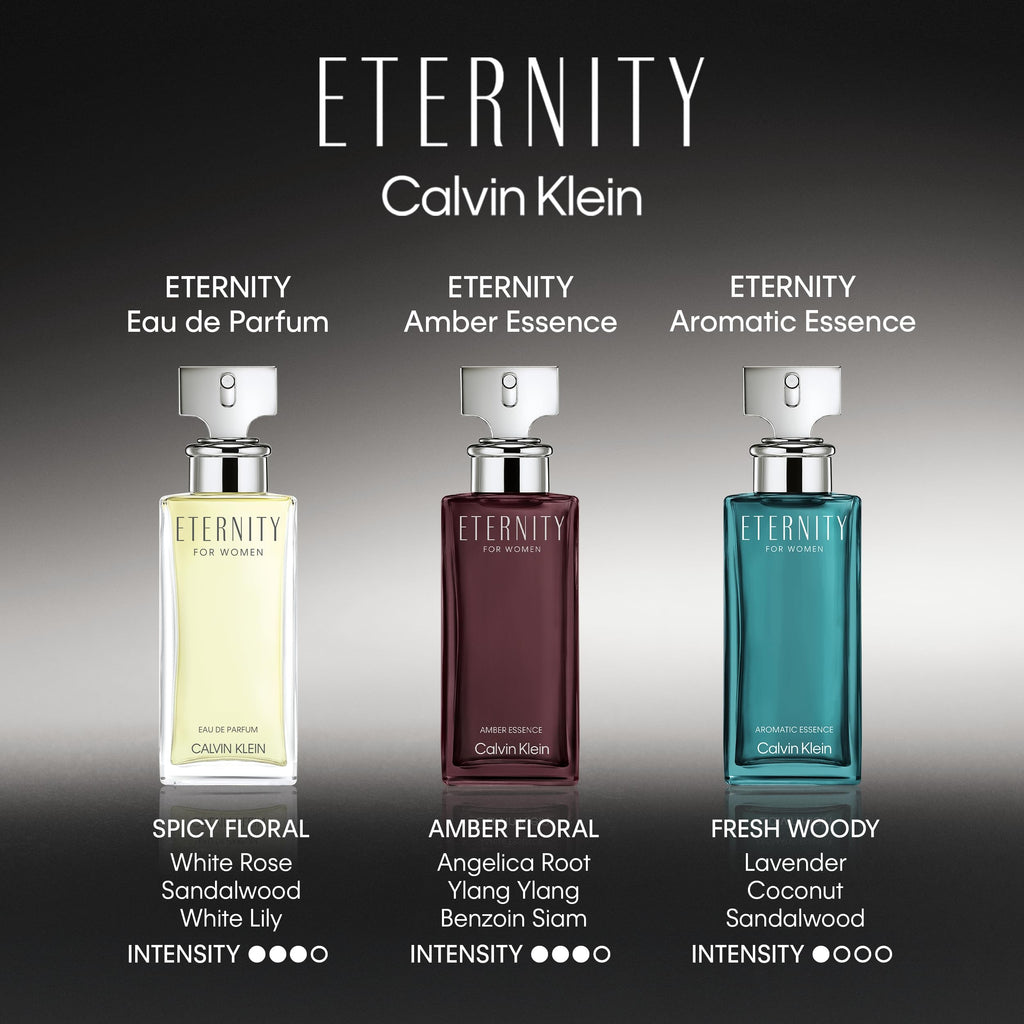 CALVIN KLEIN Eternity - Eau de Parfum for Women - Floral Fragrance with Notes of Bergamot, White Rose and Sandalwood - High Longevity