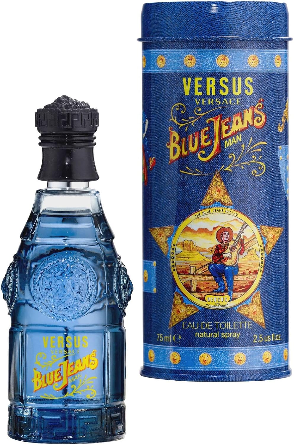 Versace Blue Jeans Eau De Toilette for Men, 75 ml (Pack of 1)