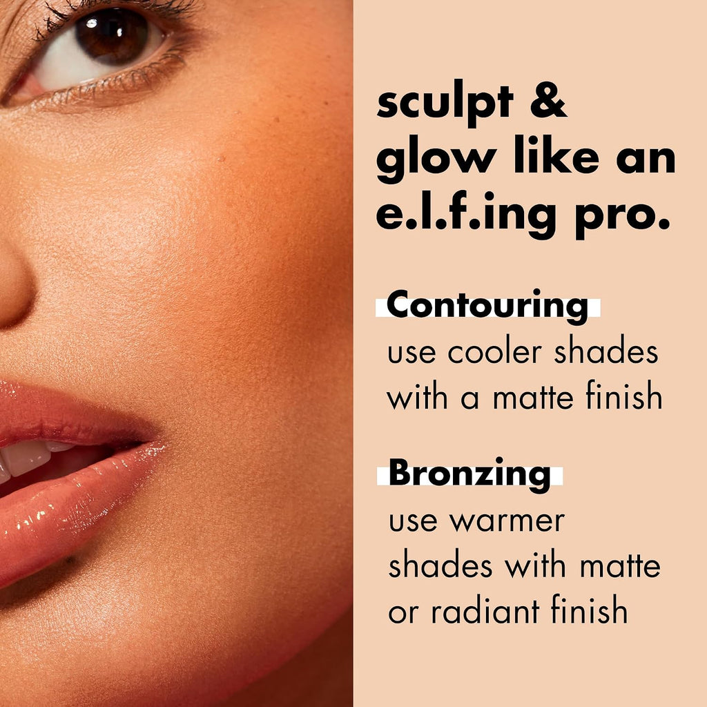 e.l.f. Primer-Infused Bronzer, Long-Lasting & Budge-Free Makeup, Lightweight & Buildable, Smooth & Easy Application, Vegan & Cruelty-Free, Sun-Soaked