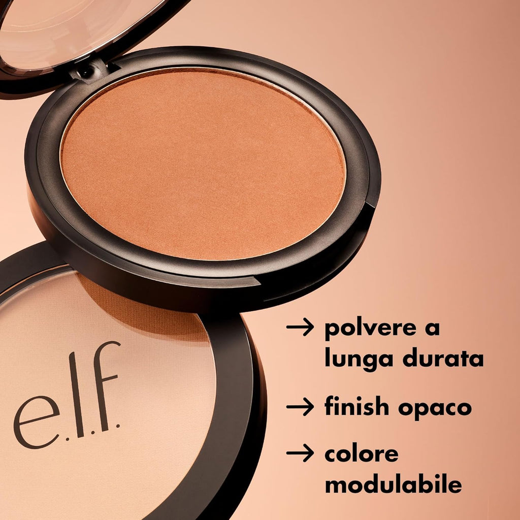 e.l.f. Primer-Infused Bronzer, Long-Lasting & Budge-Free Makeup, Lightweight & Buildable, Smooth & Easy Application, Vegan & Cruelty-Free, Sun-Soaked