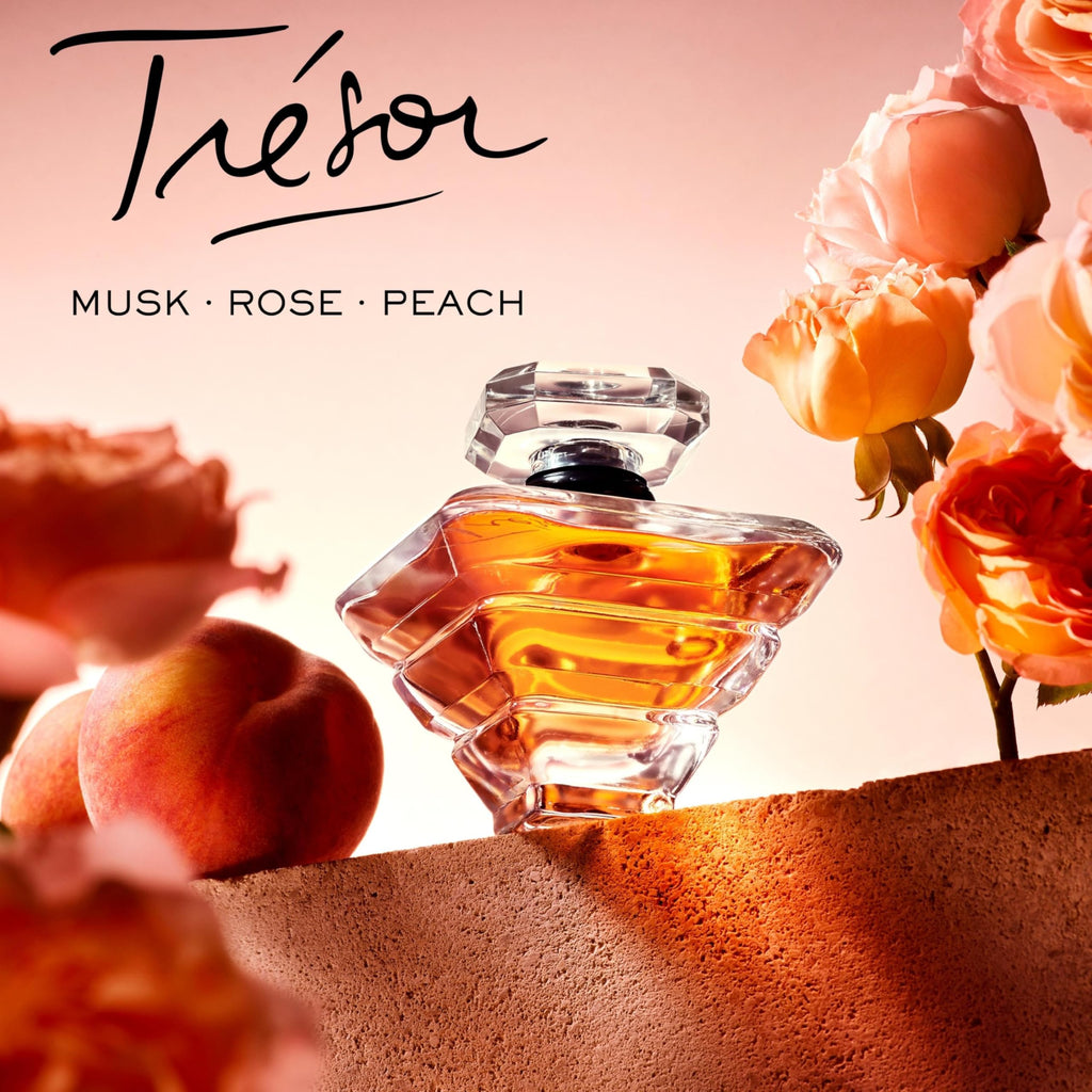 Lancôme Trésor Eau de Parfum, Elegant & Romantic Women’s Floral Ambery Fragrance with Rose, Lilac, Peach & Apricot Blossom Notes, Long-Lasting Delicate & Light Fragrance, (Full Size or Gift)