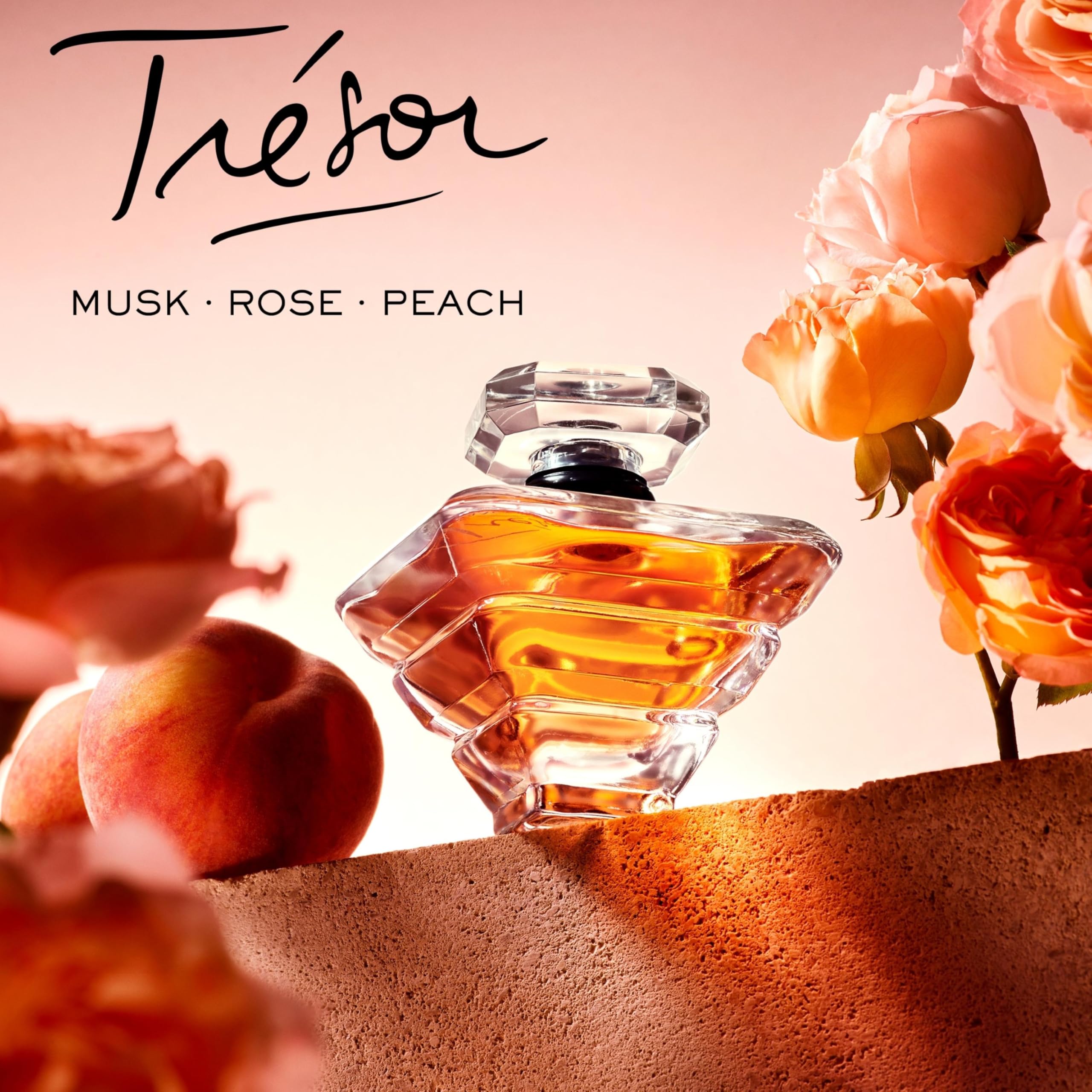 Lancôme Trésor Eau de Parfum, Elegant & Romantic Women’s Floral Ambery Fragrance with Rose, Lilac, Peach & Apricot Blossom Notes, Long-Lasting Delicate & Light Fragrance, (Full Size or Gift)