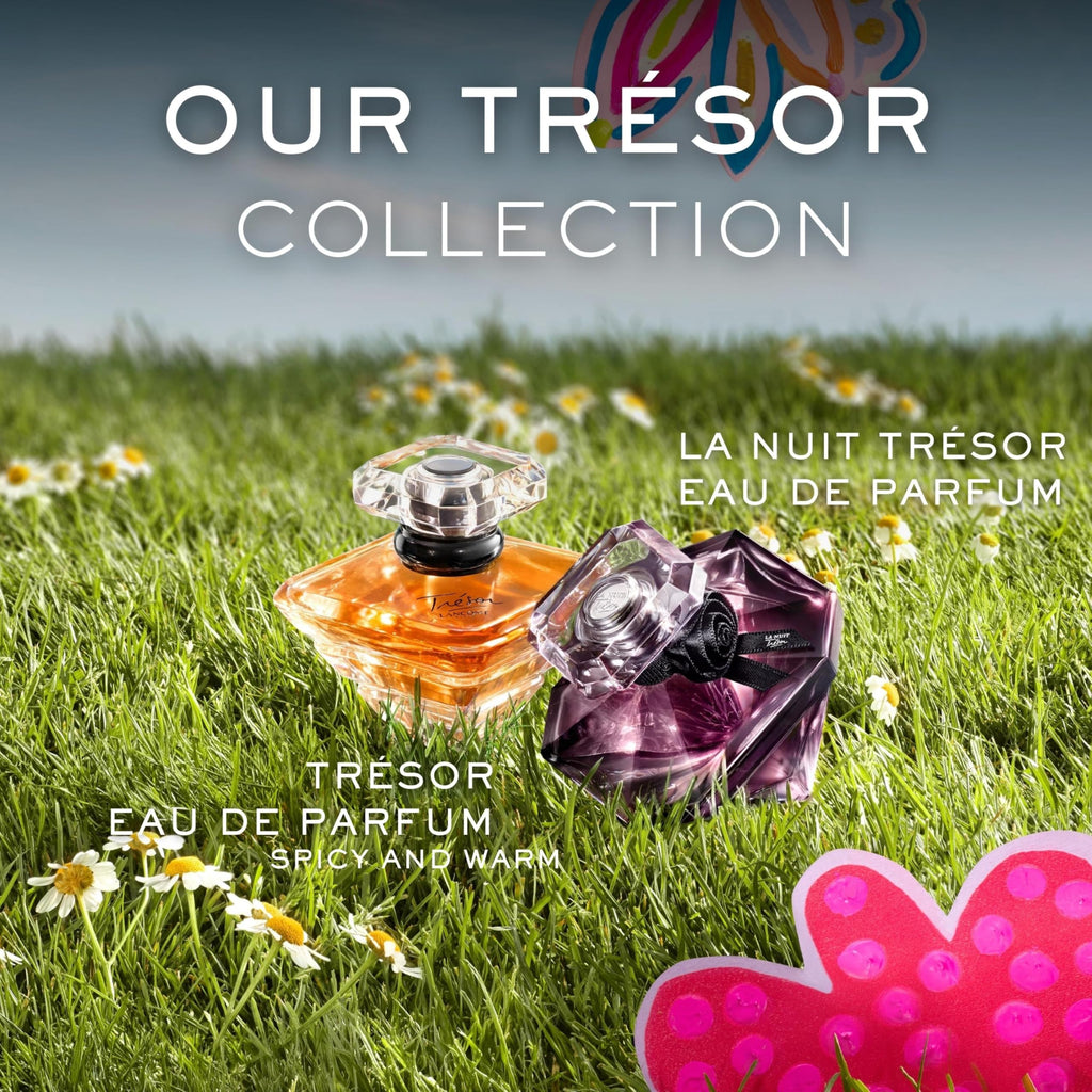 Lancôme Trésor Eau de Parfum, Elegant & Romantic Women’s Floral Ambery Fragrance with Rose, Lilac, Peach & Apricot Blossom Notes, Long-Lasting Delicate & Light Fragrance, (Full Size or Gift)
