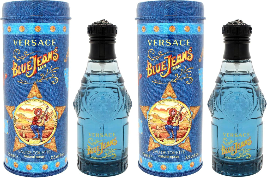 Versace Blue Jeans Eau De Toilette for Men, 75 ml (Pack of 1)