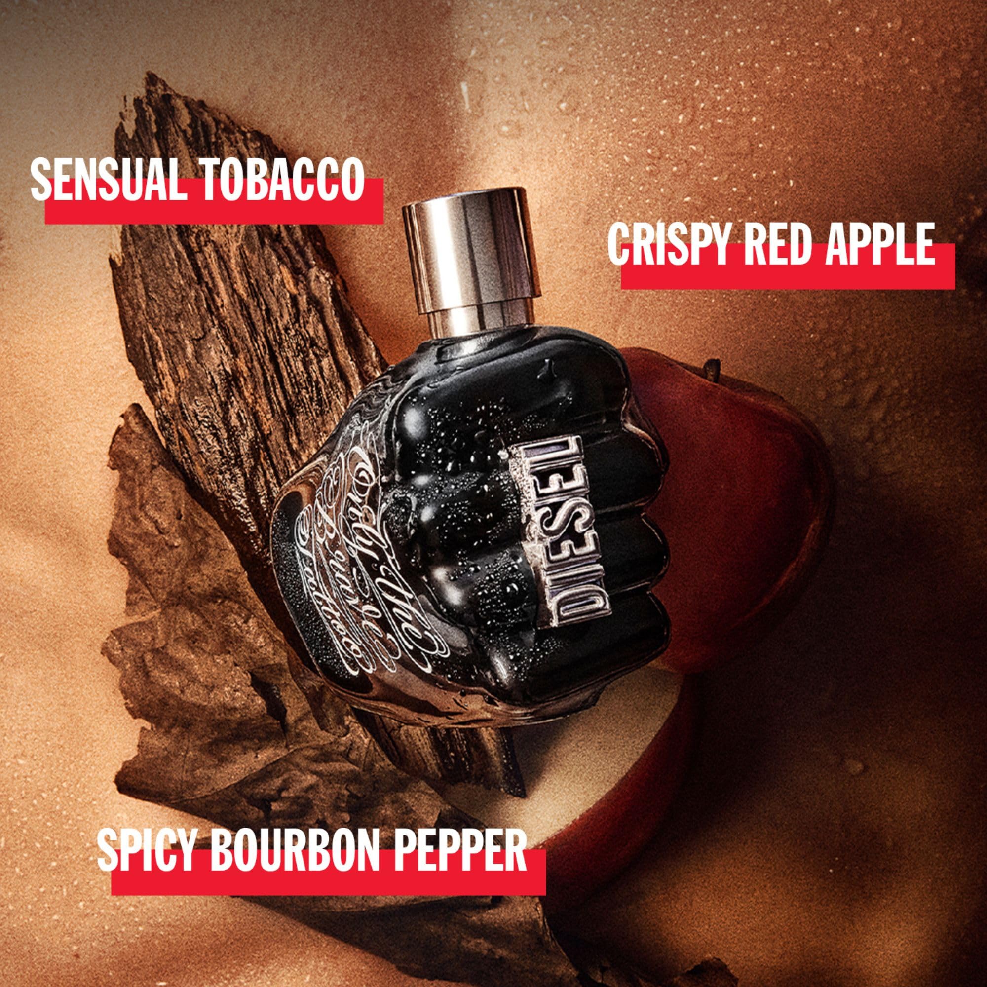 Diesel Only The Brave Tattoo, Eau de Toilette Aftershave, Woody Fragrance with Bourbon Pepper, Tobacco, Long-Lasting Spicy Masculine Scent for Men
