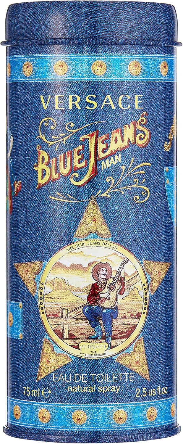 Versace Blue Jeans Eau De Toilette for Men, 75 ml (Pack of 1)